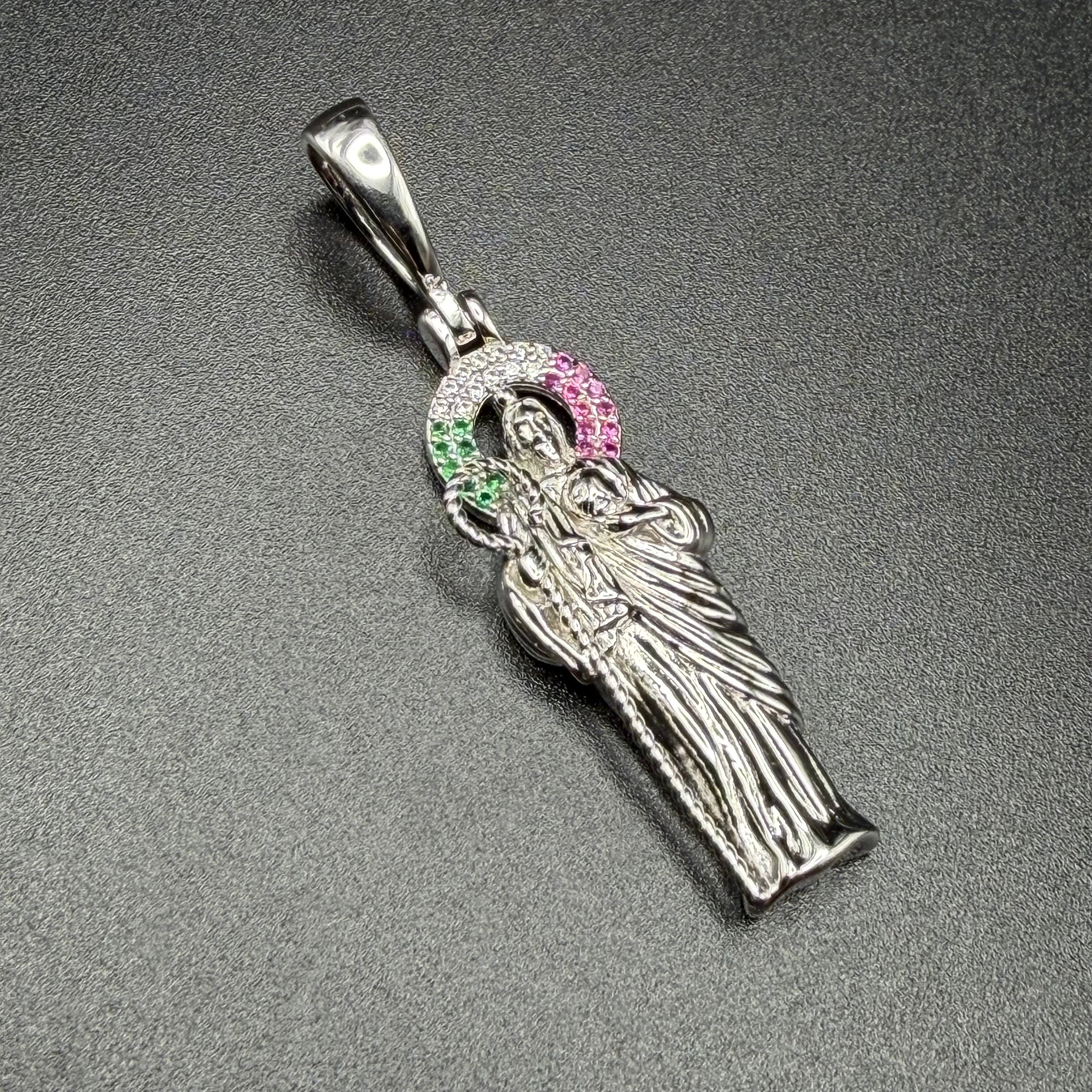 ST JUDE SMALL PENDANT - PREMIUM CZ - STERLING SILVER