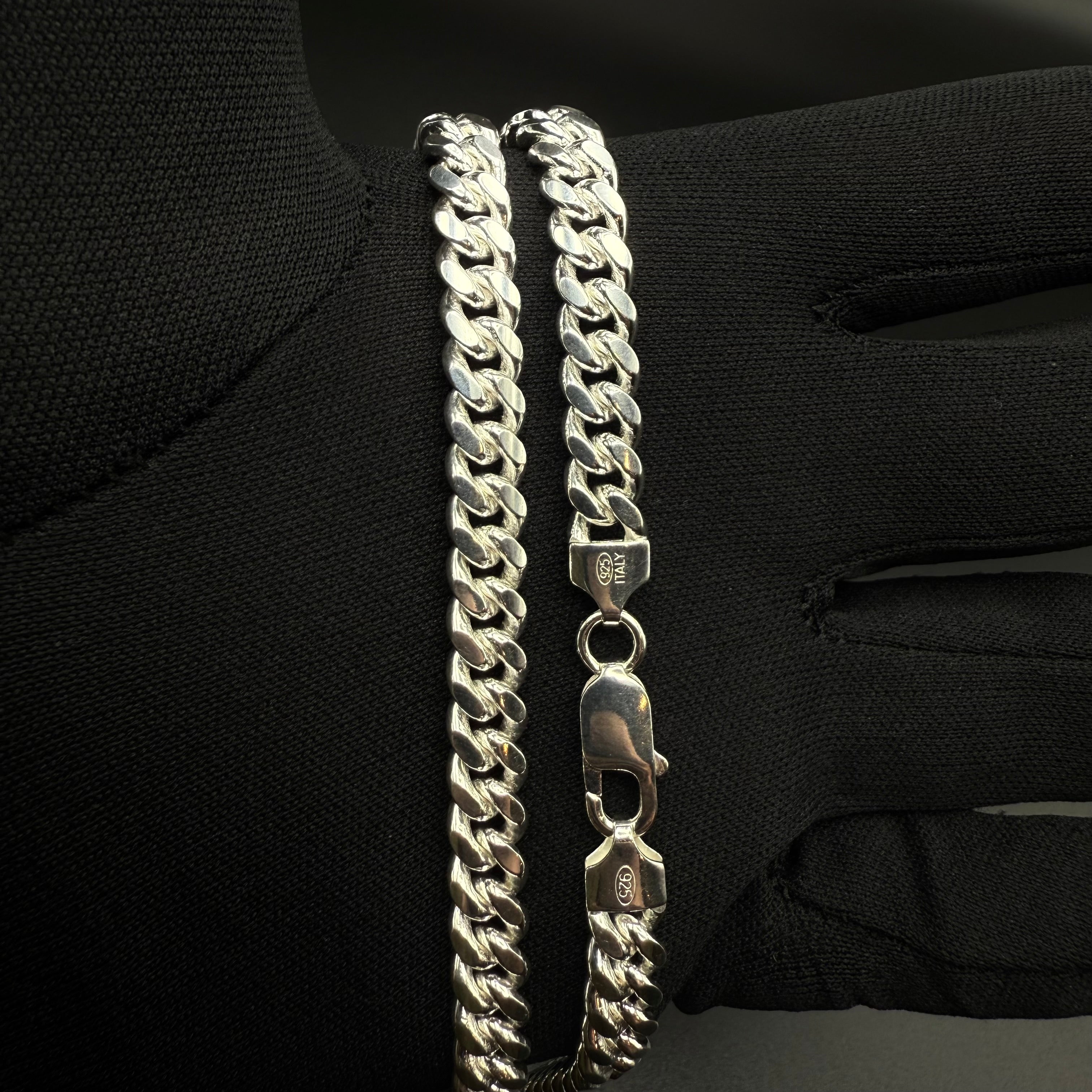 7MM Miami Cuban Link Chain – Sterling Silver