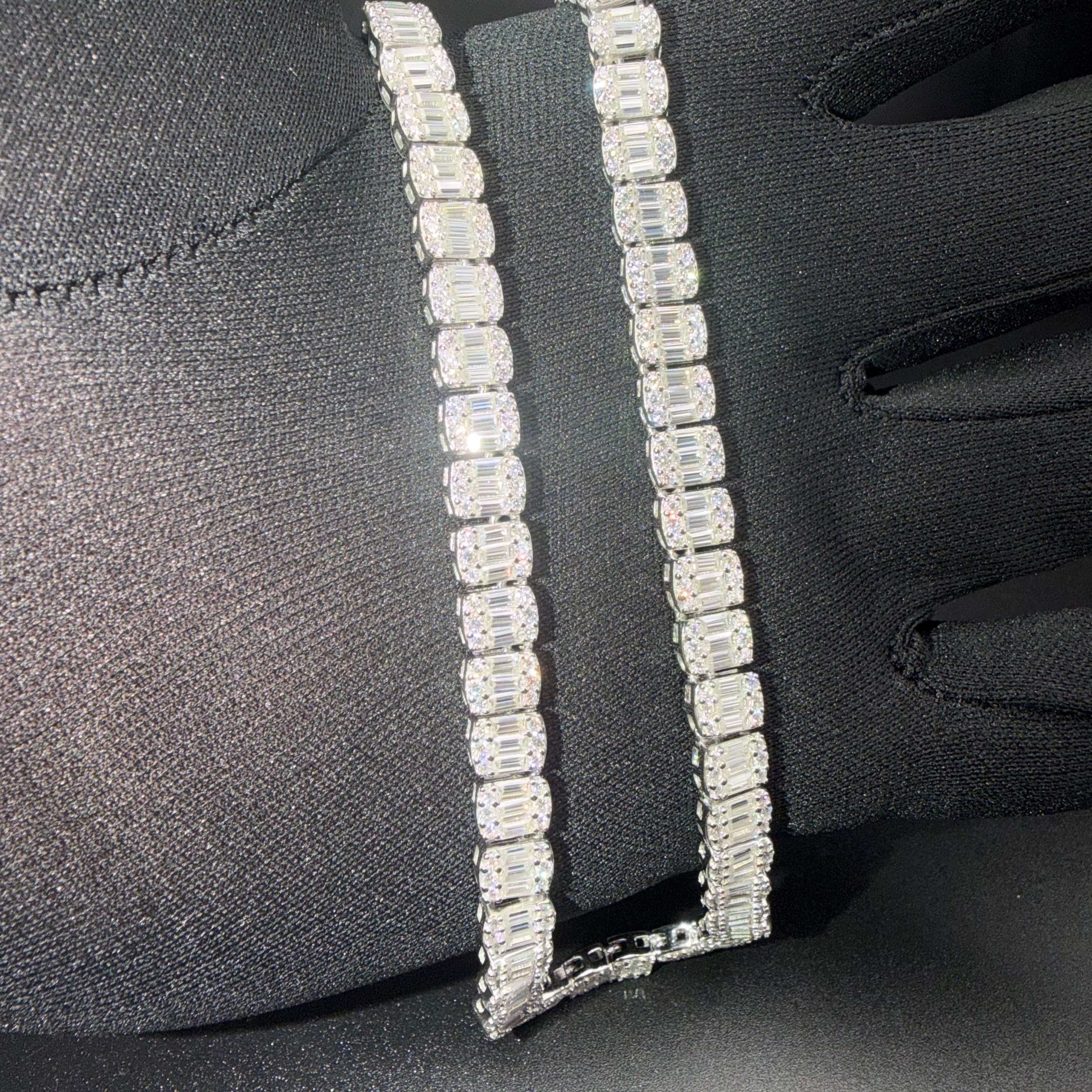 Prestige Designer Chain & Bracelet – VVS Moissanite – Sterling Silver