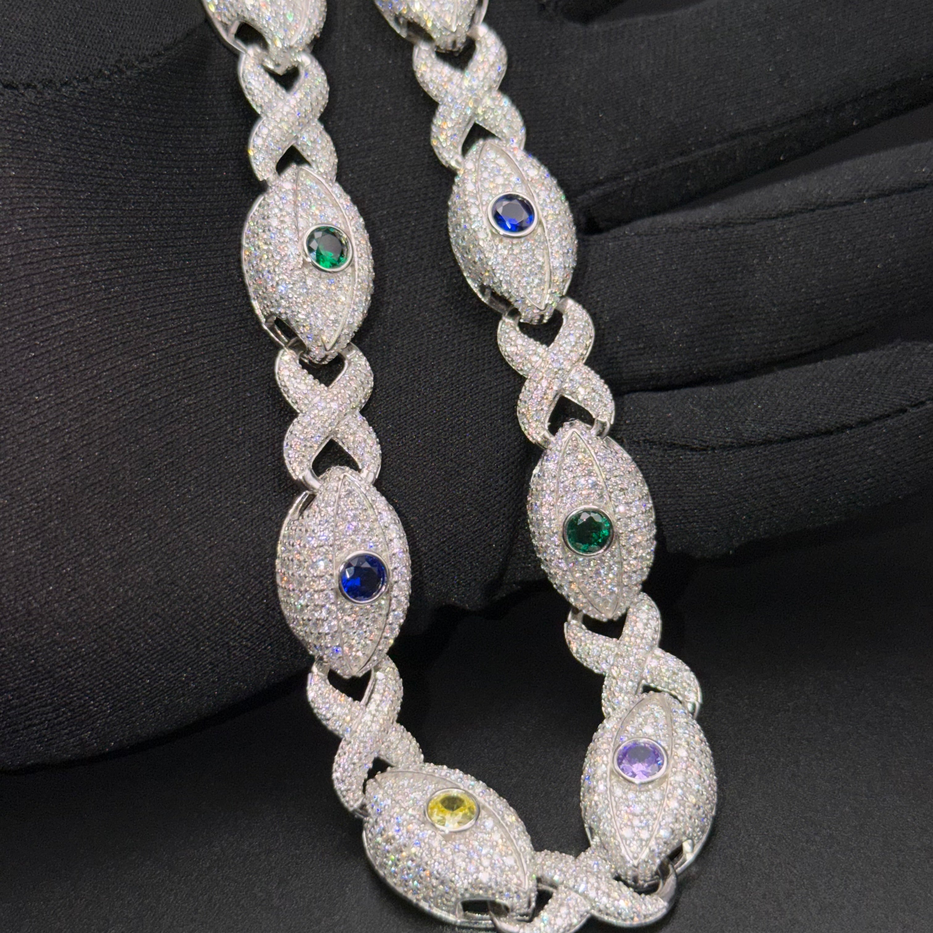 Prestige Designer Chain & Bracelet – VVS Moissanite – Sterling Silver