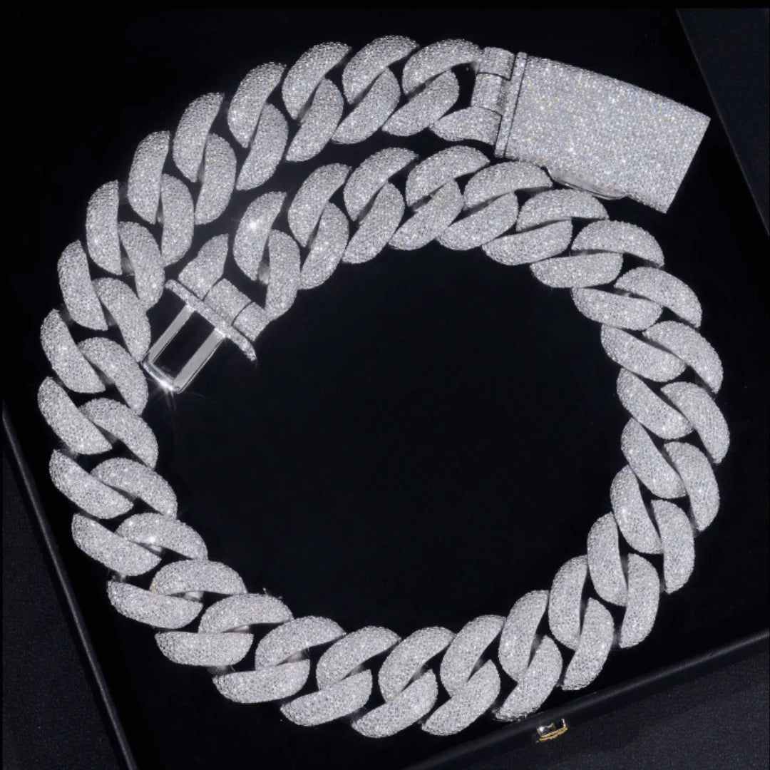 Prestige Cuban Link Chains & Bracelets – VVS Moissanite – Sterling Silver