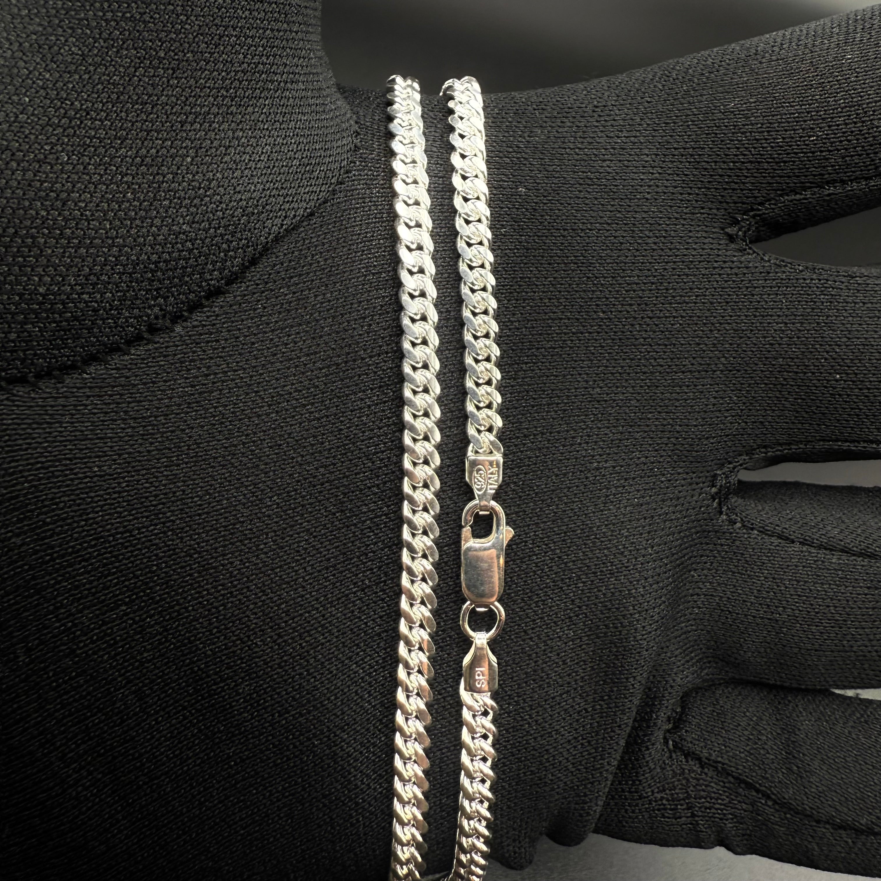 4MM Miami Cuban Link Chain – Sterling Silver