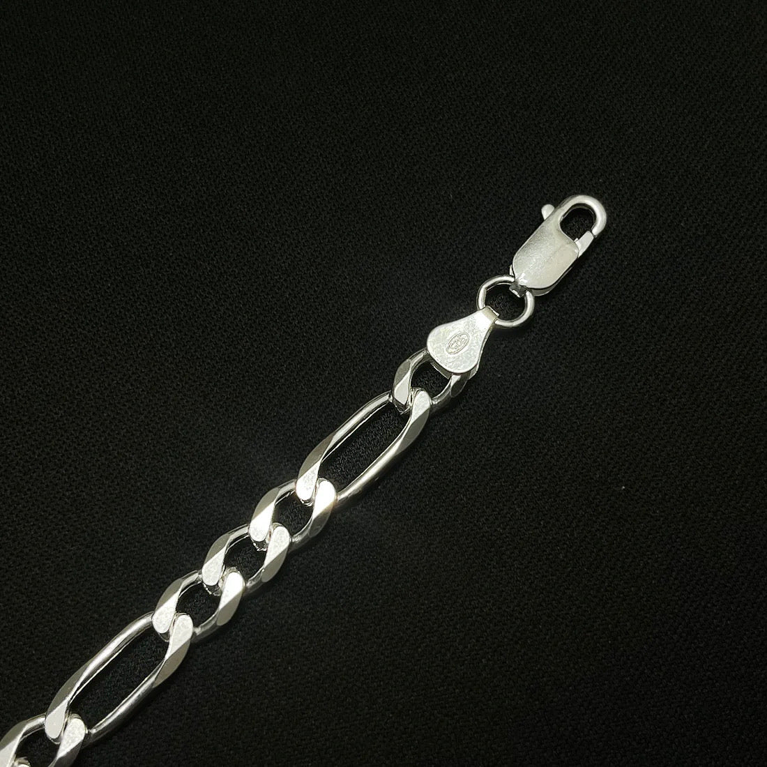 6.8MM Figaro Bracelet – Sterling Silver
