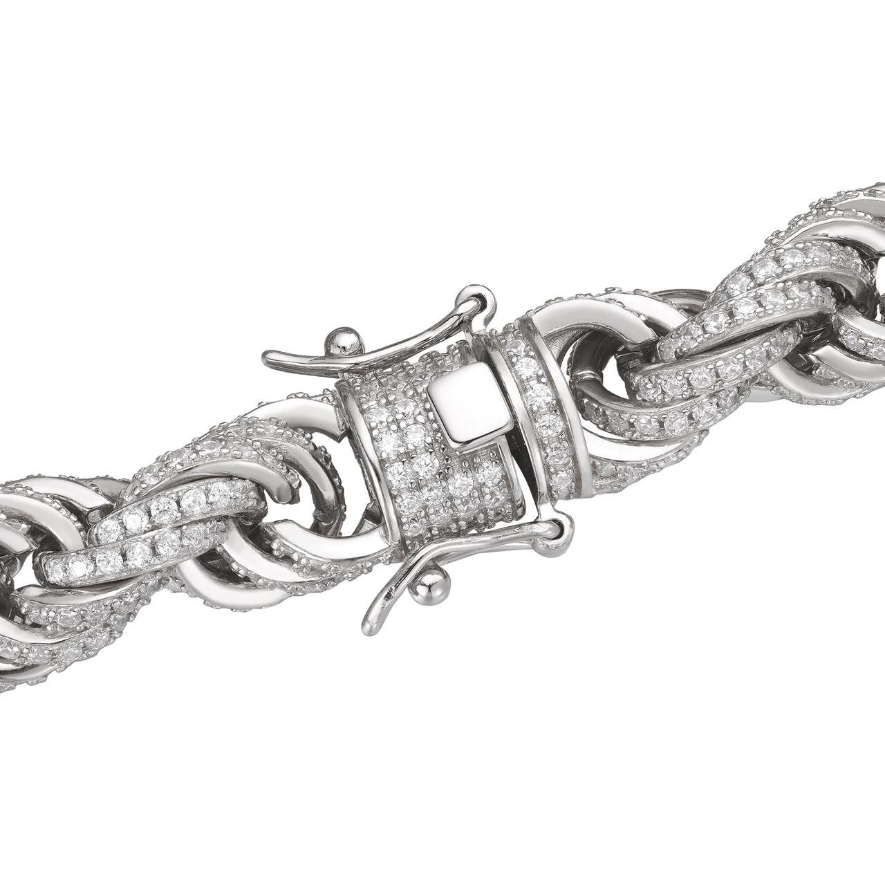 Prestige Rope Chain and Bracelet VVS Moissanite Sterling Silver