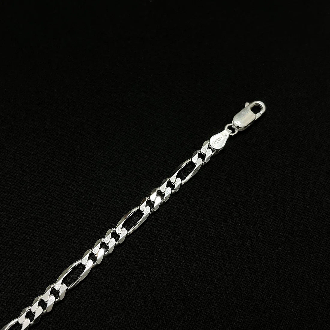 5MM Figaro Bracelet – Sterling Silver