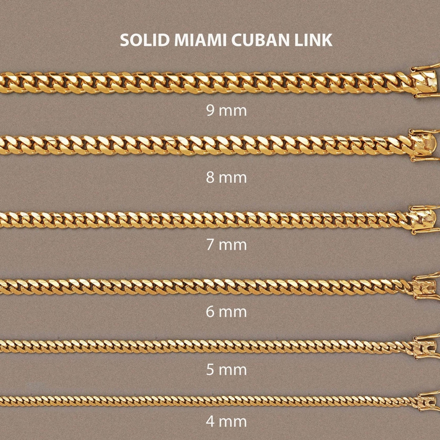 MIAMI CUBAN LINK CHAIN AND BRACELET - 10K & 14K GOLD
