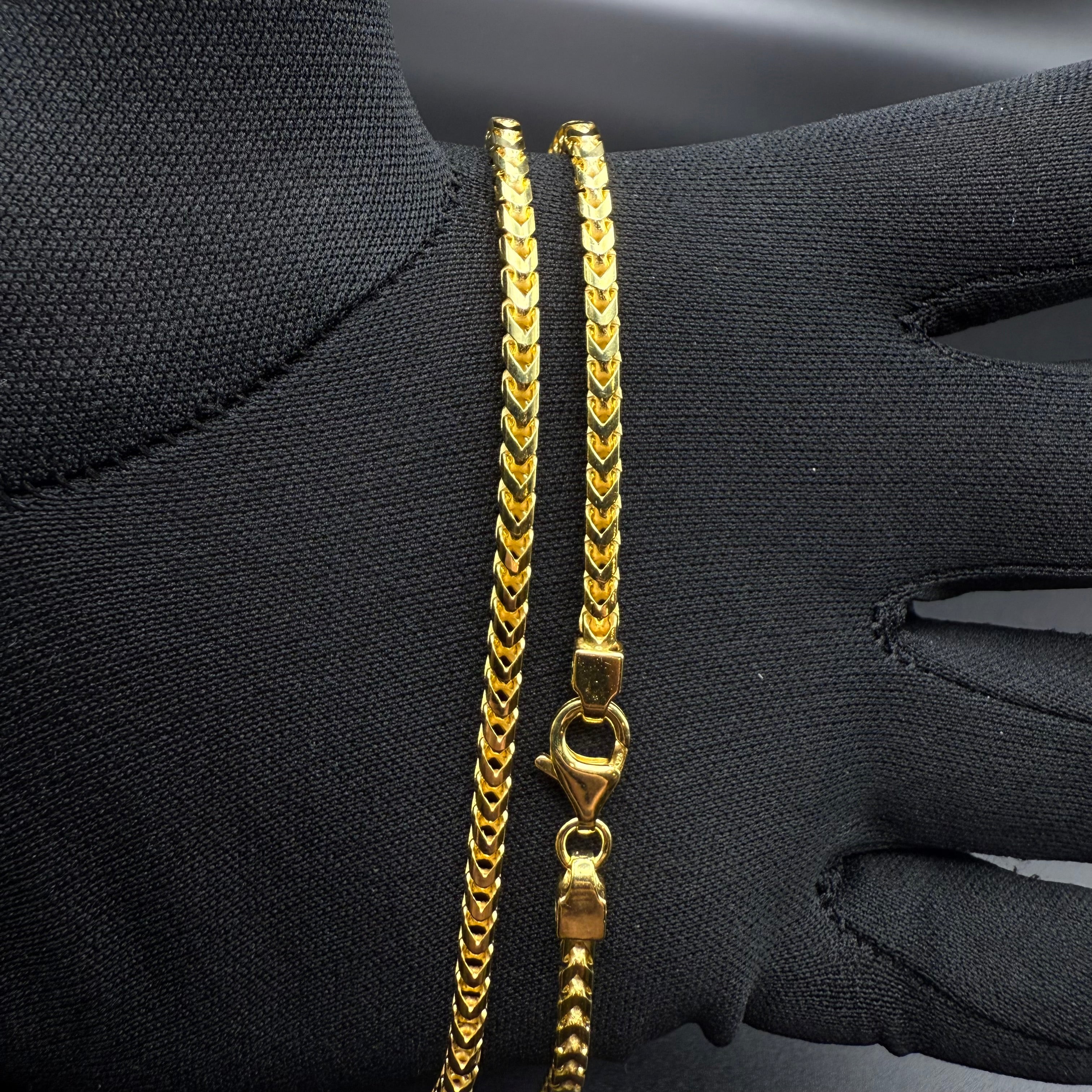 3.5MM Franco Chain – Gold Over 925