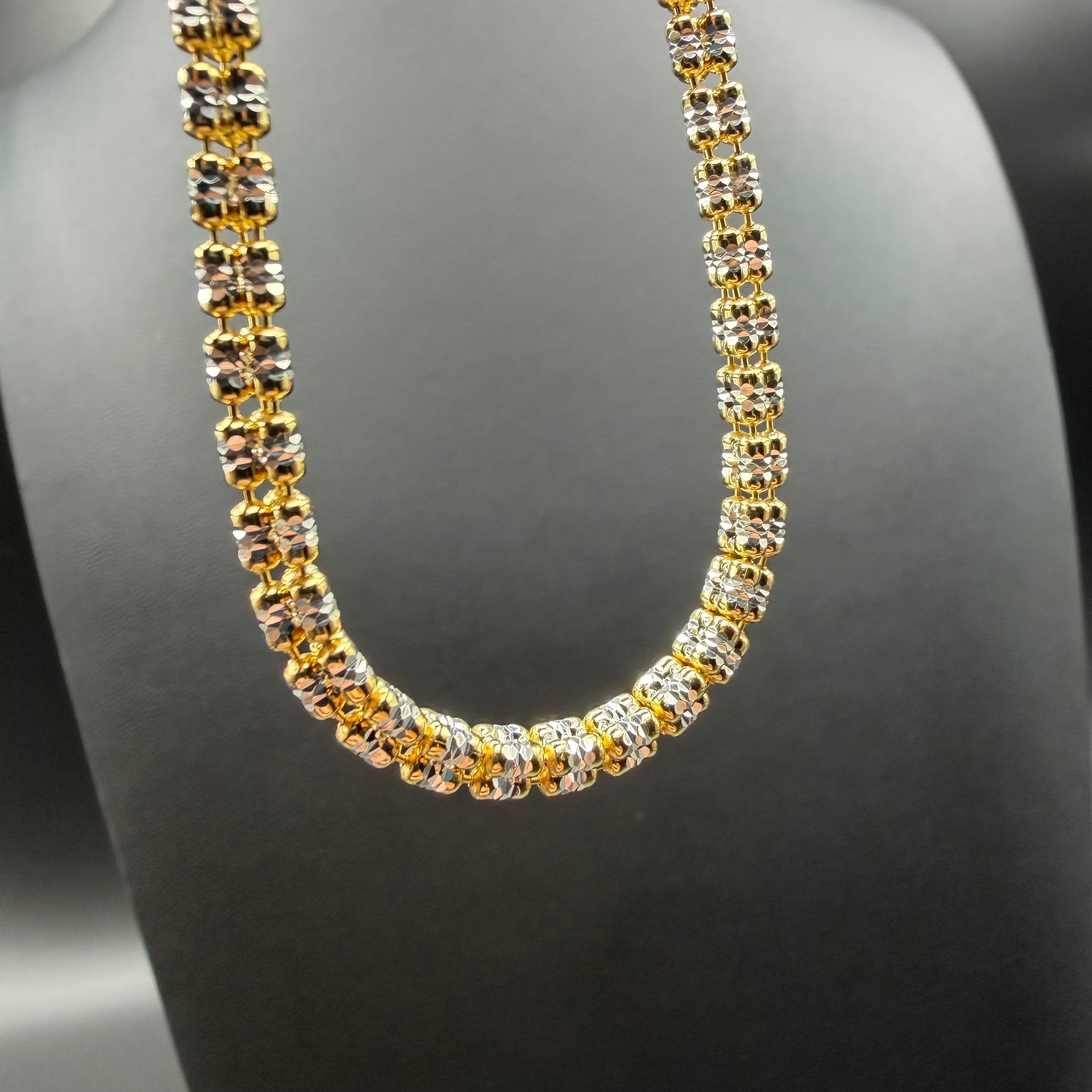 4MM ICE BOX CHAIN 3 SIDED - GOLD OVER 925