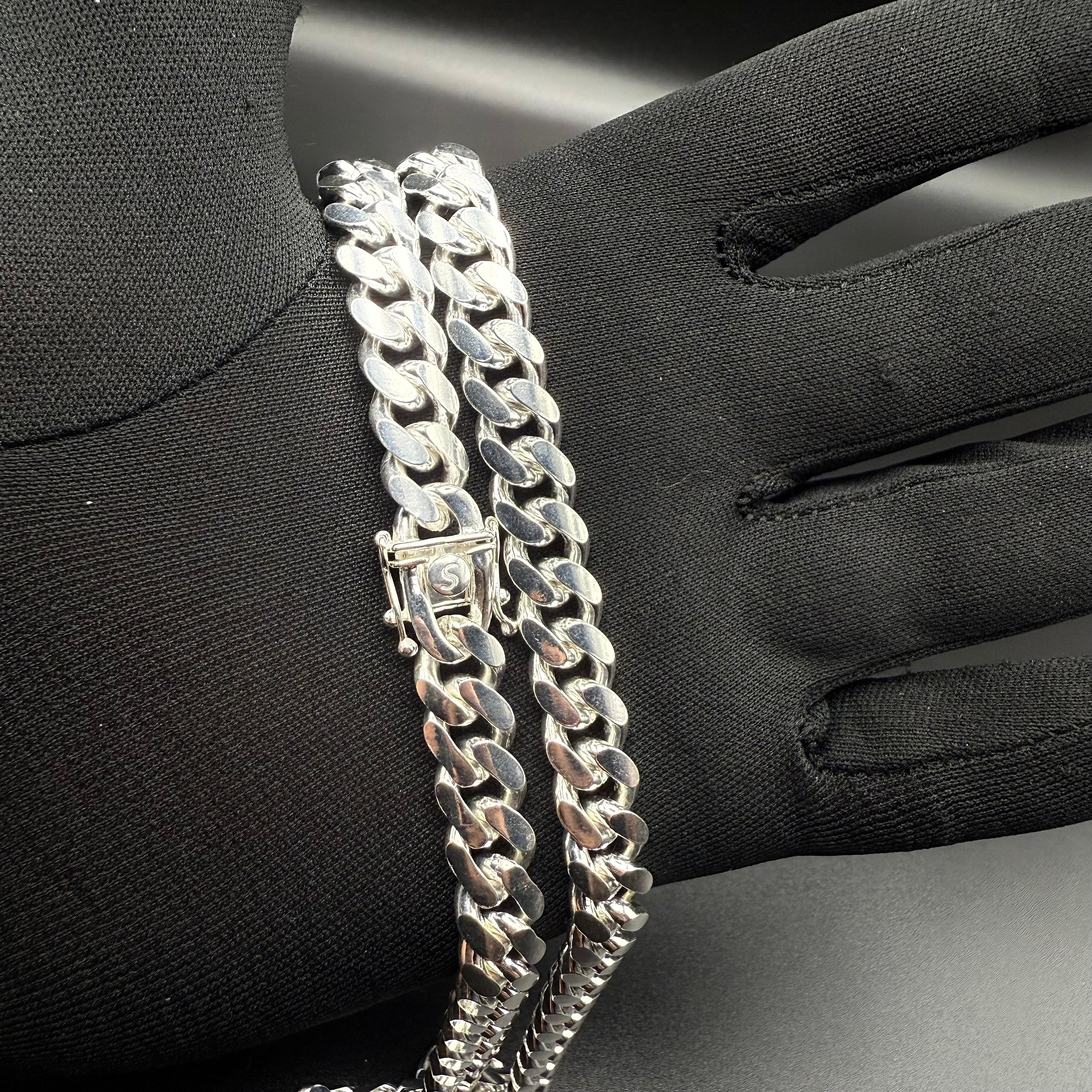 10MM Miami Cuban Link Chain – Sterling Silver