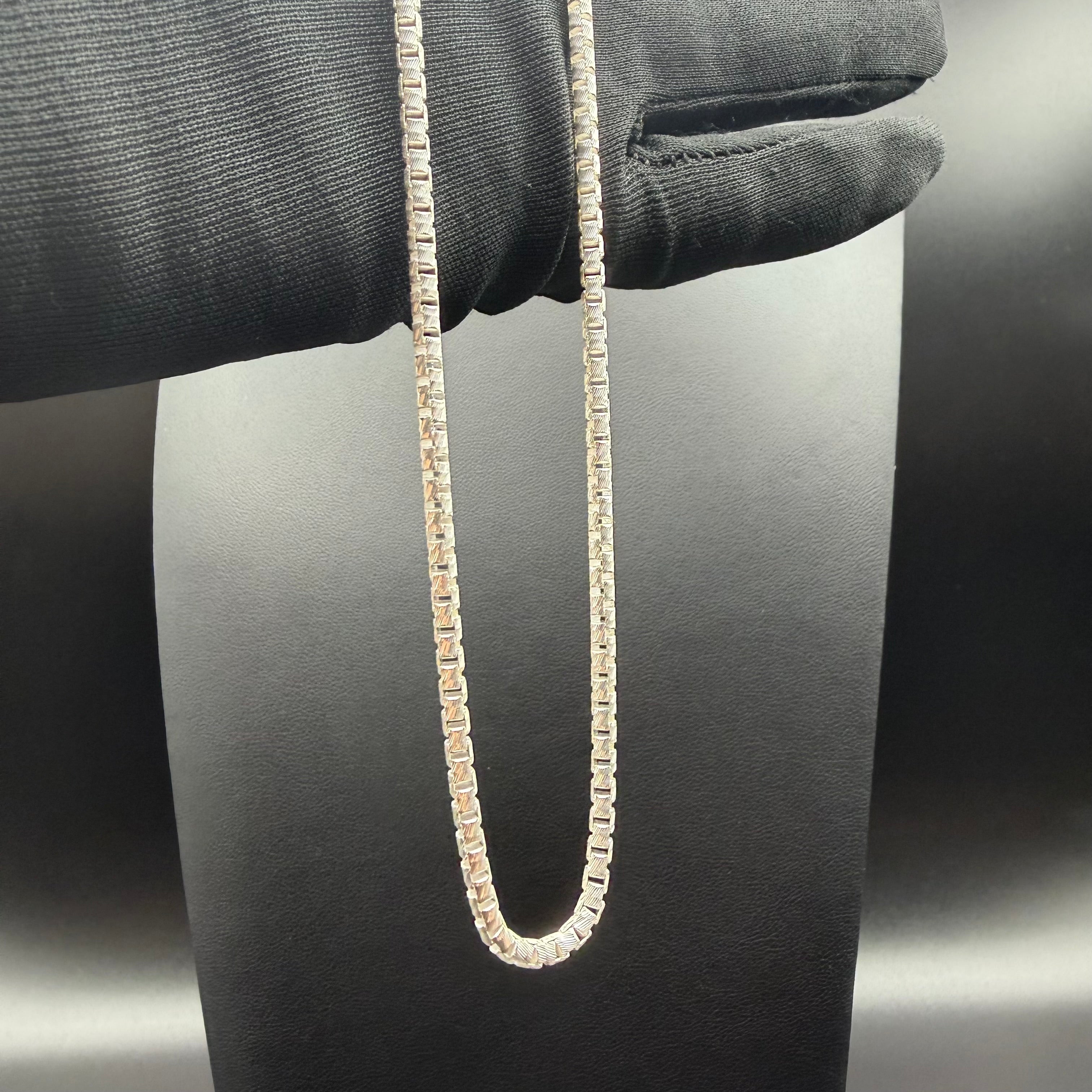 PRESTIGE 3MM TWISTED BOX CHAIN - STERLING SILVER