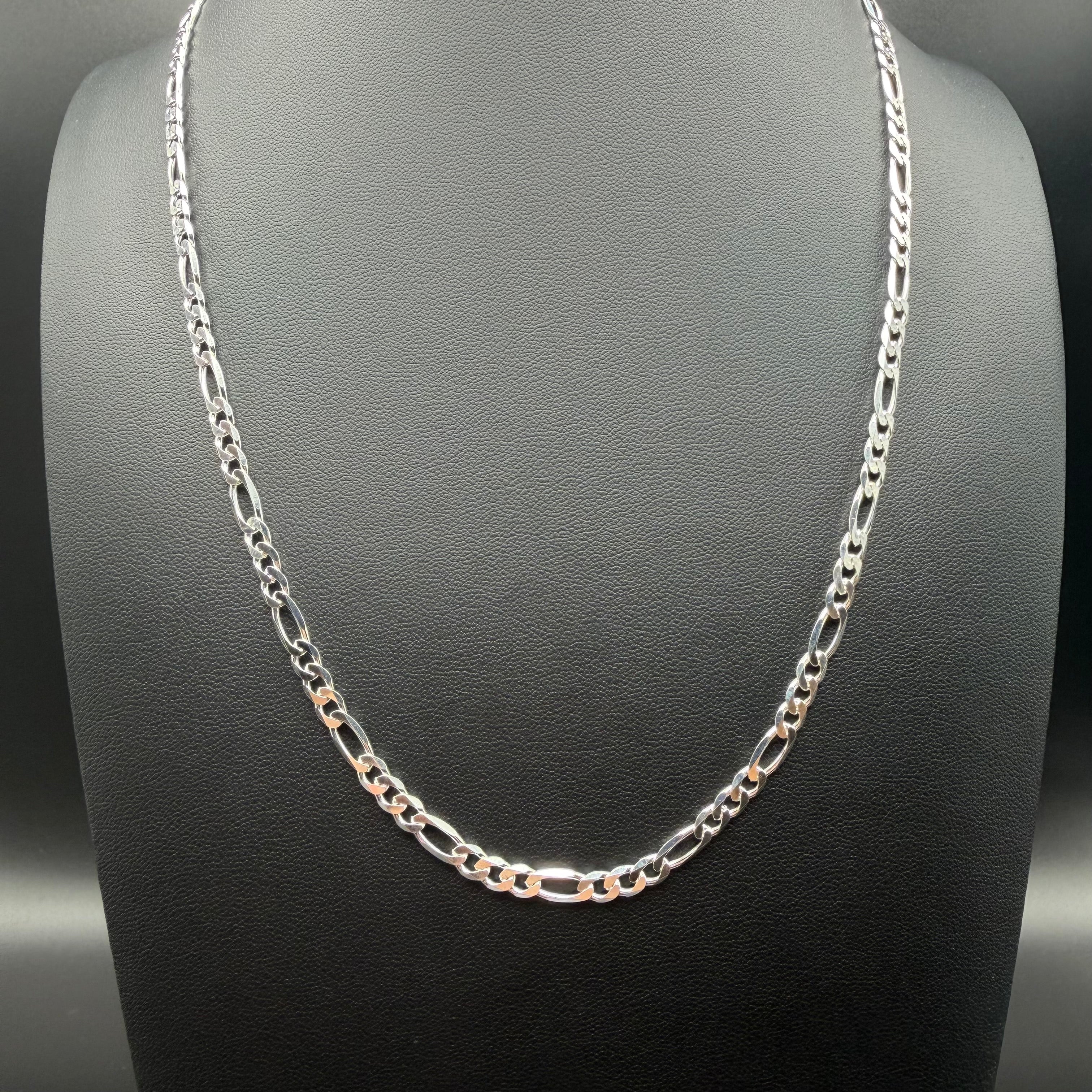 5MM CLASSIC FIGARO CHAIN - STERLING SILVER