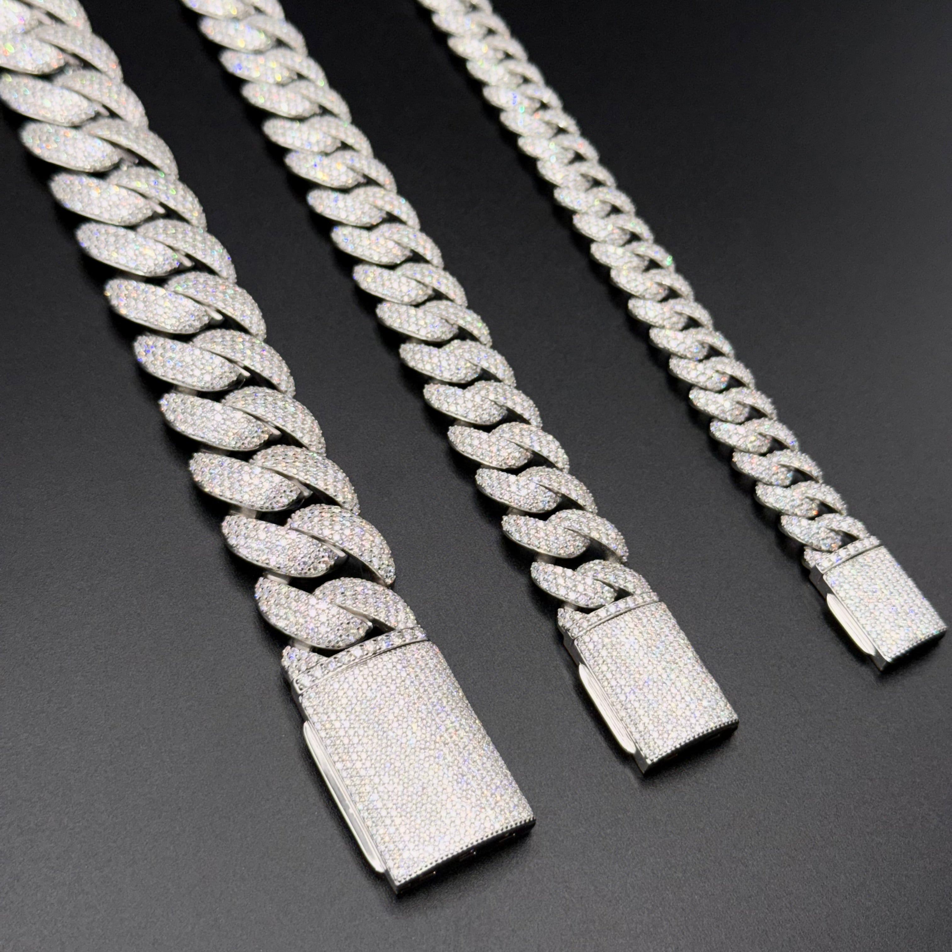 Prestige Cuban Link Chains & Bracelets – VVS Moissanite – Sterling Silver