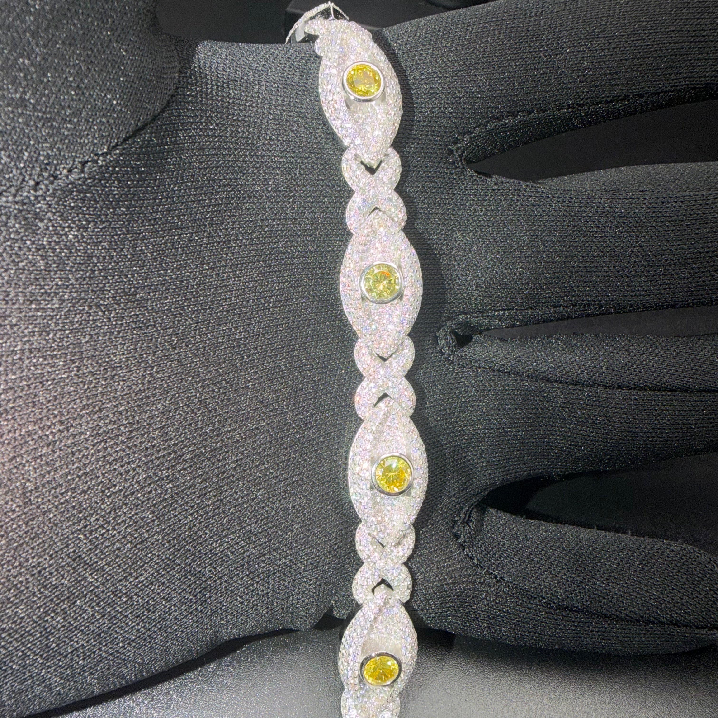 Prestige Designer Chain & Bracelet – VVS Moissanite – Sterling Silver