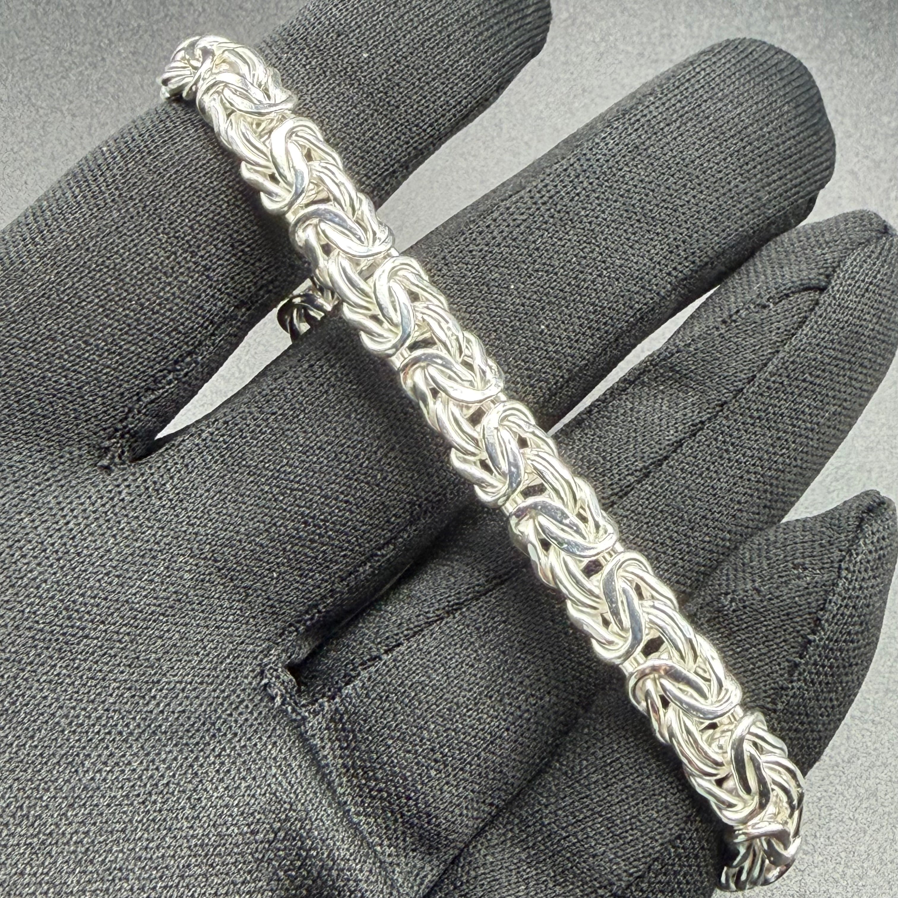 8MM BYZANTINE BRACELET - STERLING SILVER