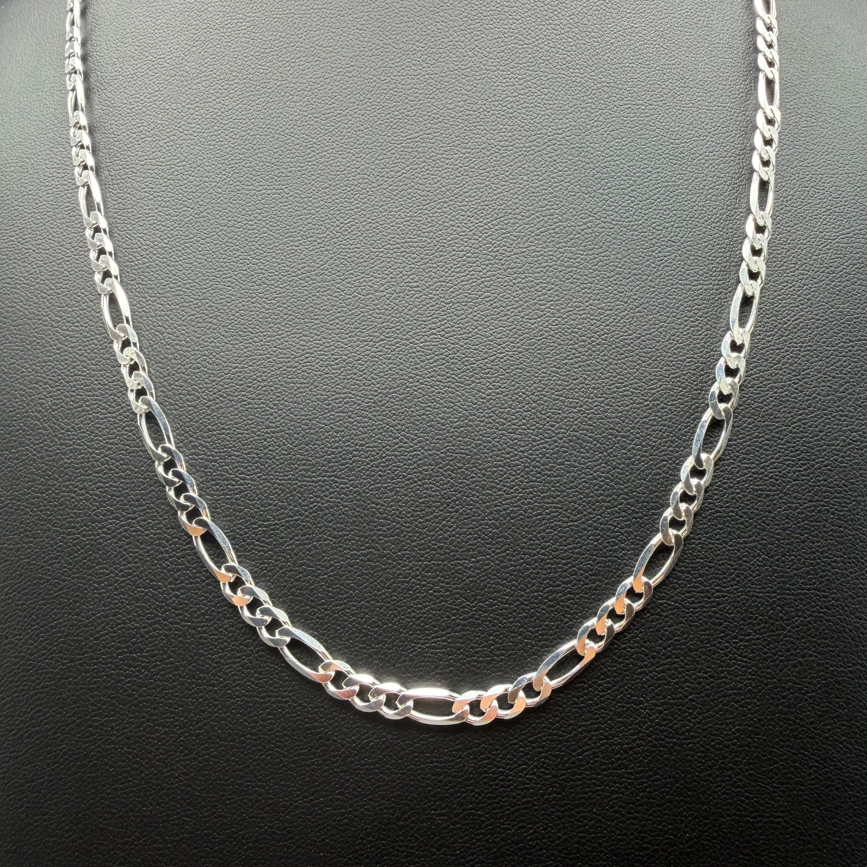 5MM CLASSIC FIGARO CHAIN - STERLING SILVER