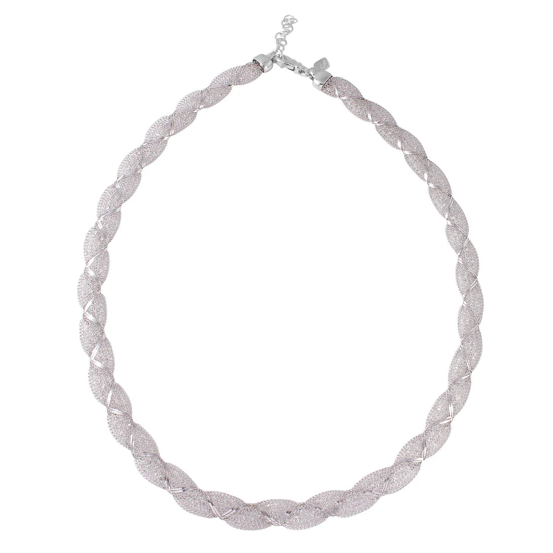 Prestige Mesh Wrap Necklace – Sterling Silver