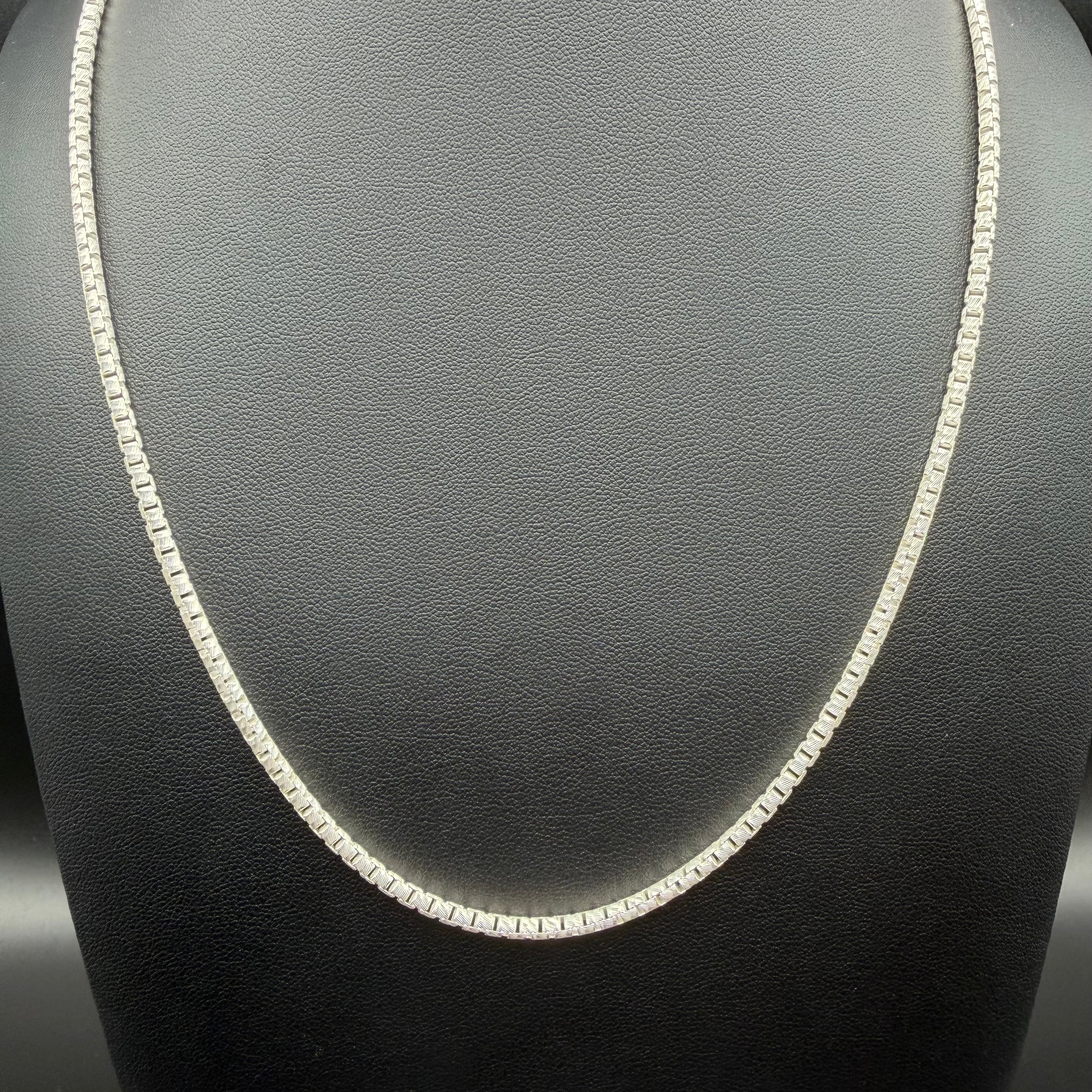 PRESTIGE 3MM TWISTED BOX CHAIN - STERLING SILVER