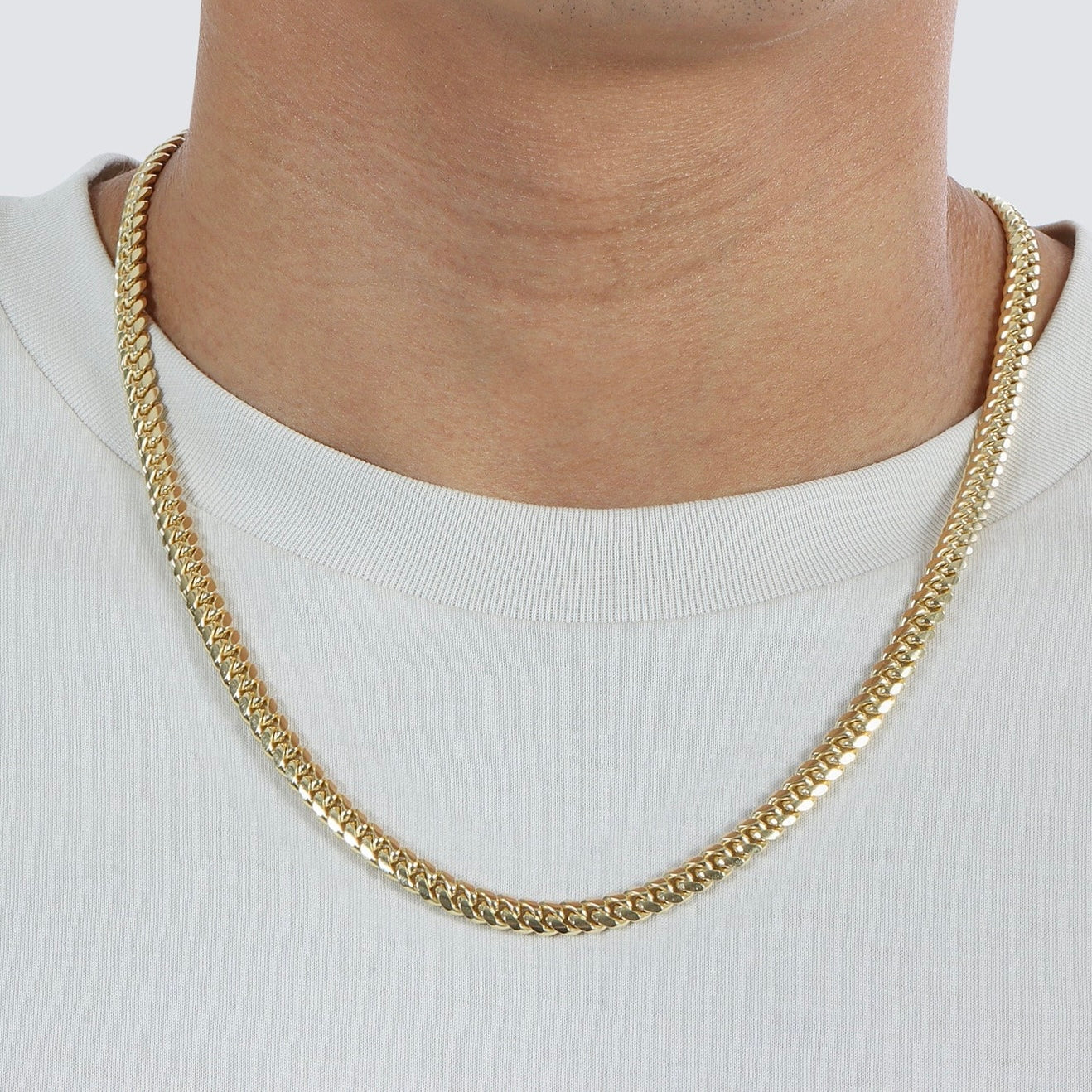 7MM Miami Cuban Link Chain – Gold Over 925