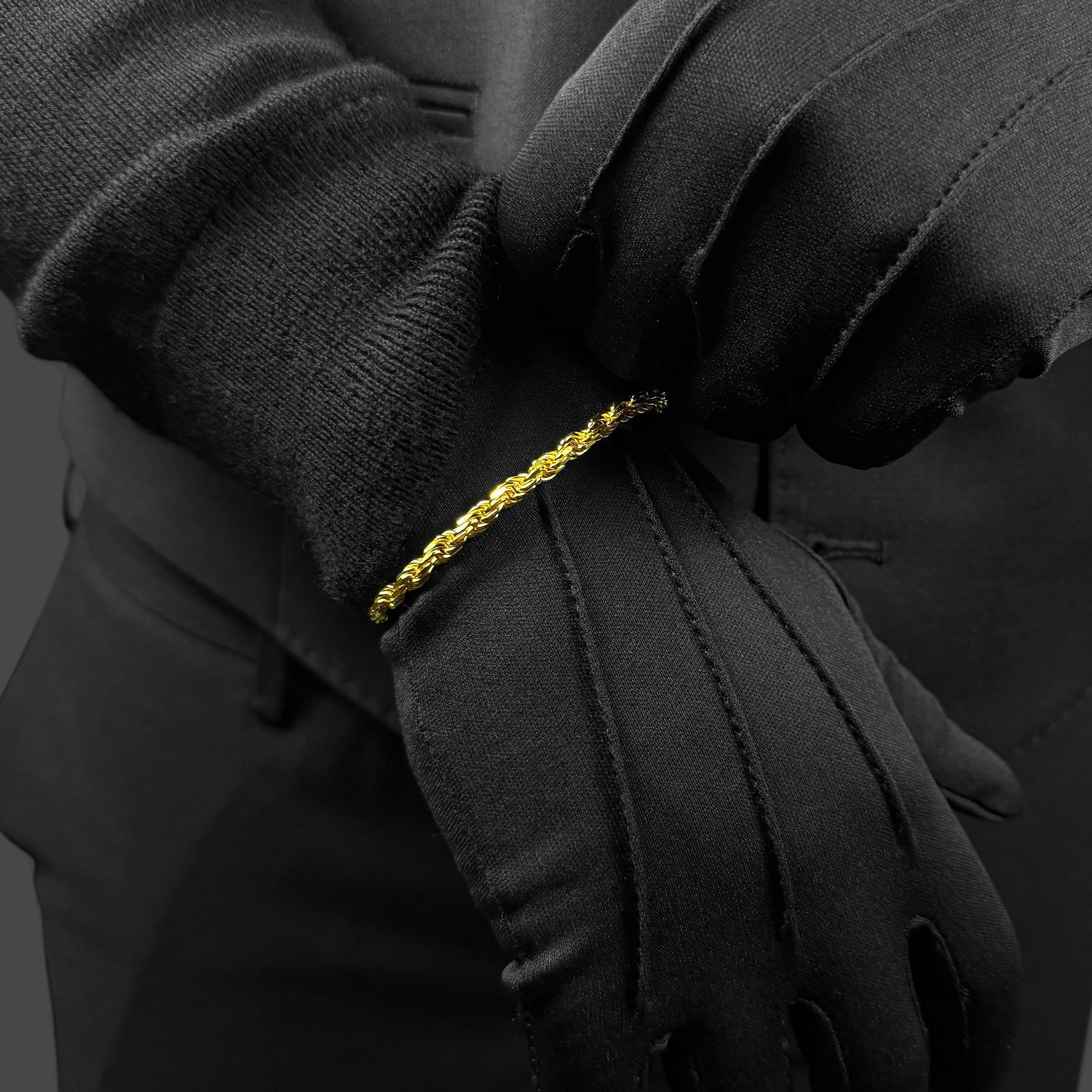 4.5MM Rope Bracelet – Gold Over 925