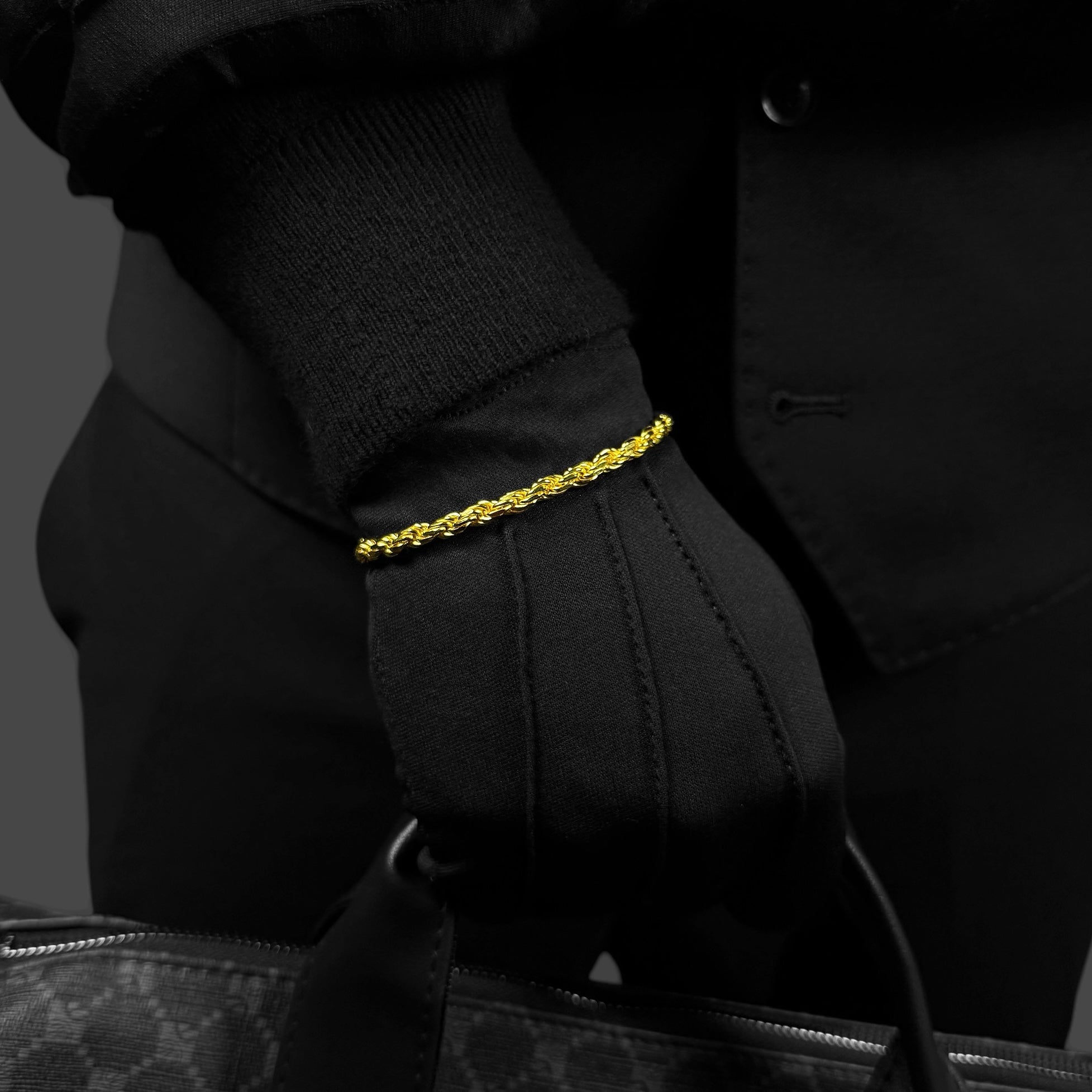 4.5MM Rope Bracelet – Gold Over 925