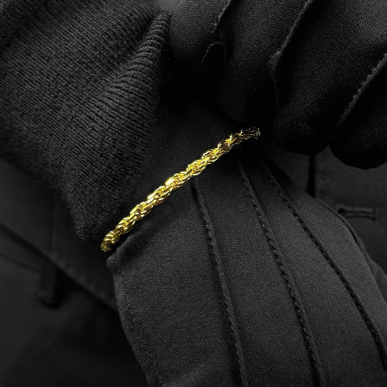 4.5MM Rope Bracelet – Gold Over 925