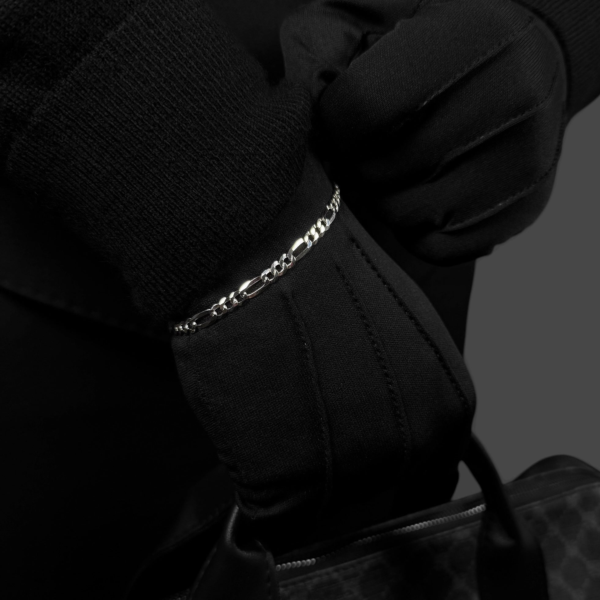5MM Figaro Bracelet – Sterling Silver