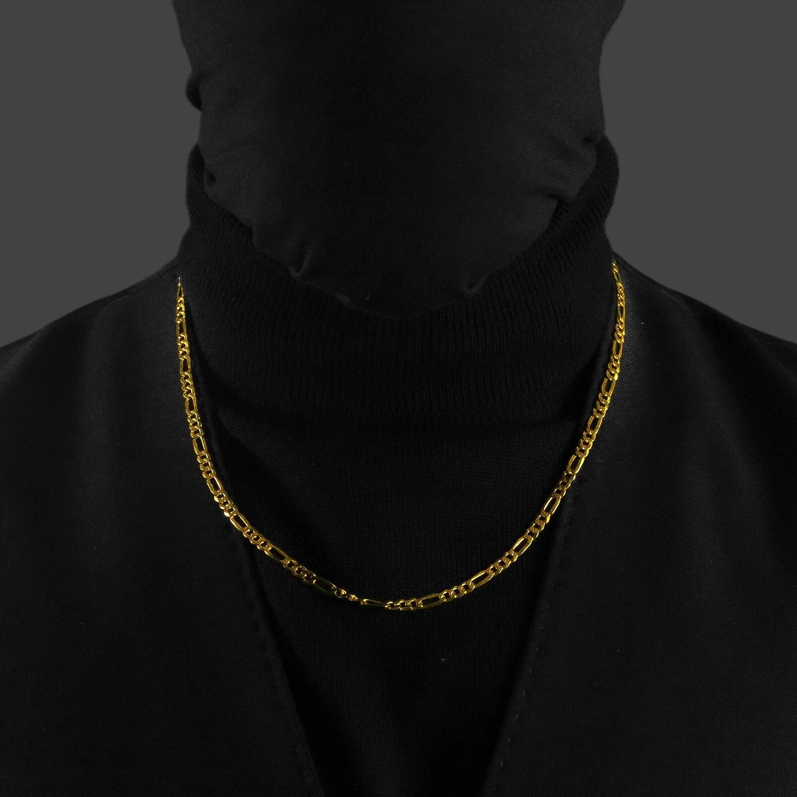 5MM Figaro Chain – 14K Gold Over 925