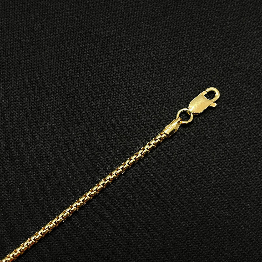 2.5MM Round Box Chain – 14K Gold Over 925