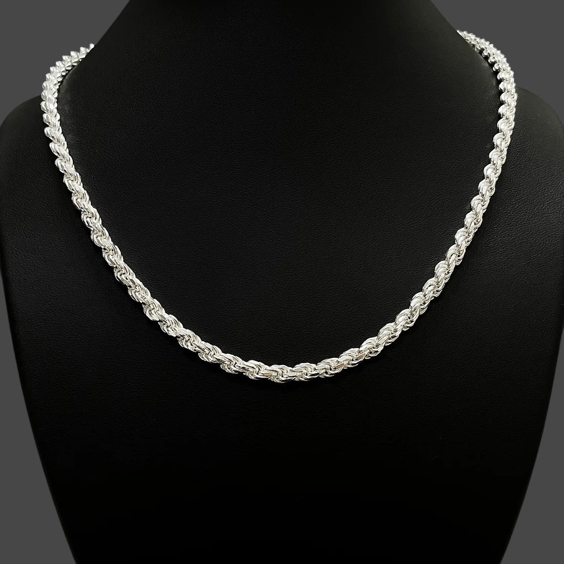 5MM Rope Chain – Sterling Silver