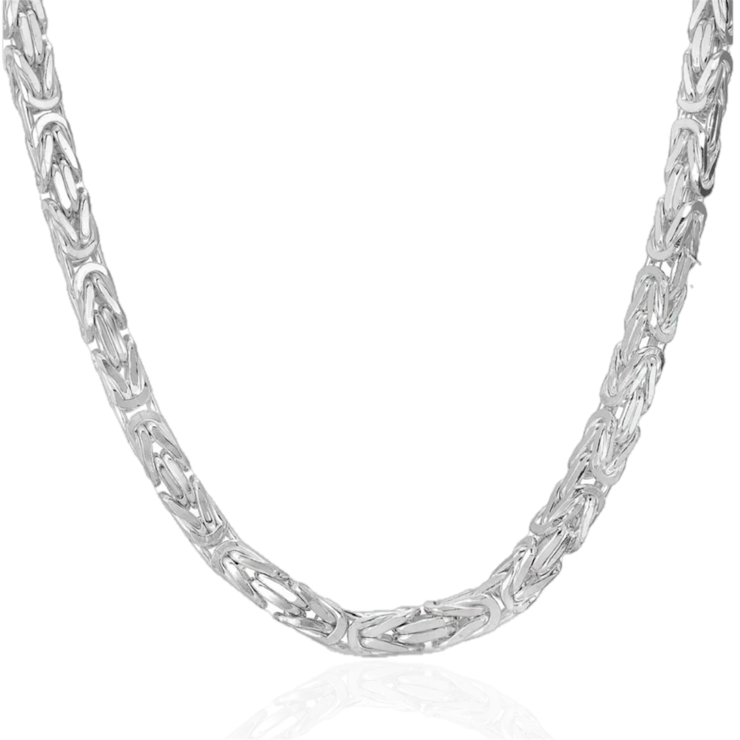 8MM BYZANTINE CHAIN - STERLING SILVER