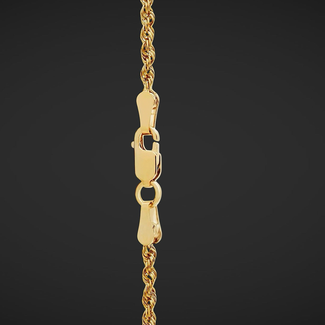 2MM Rope Chain – Gold Over 925