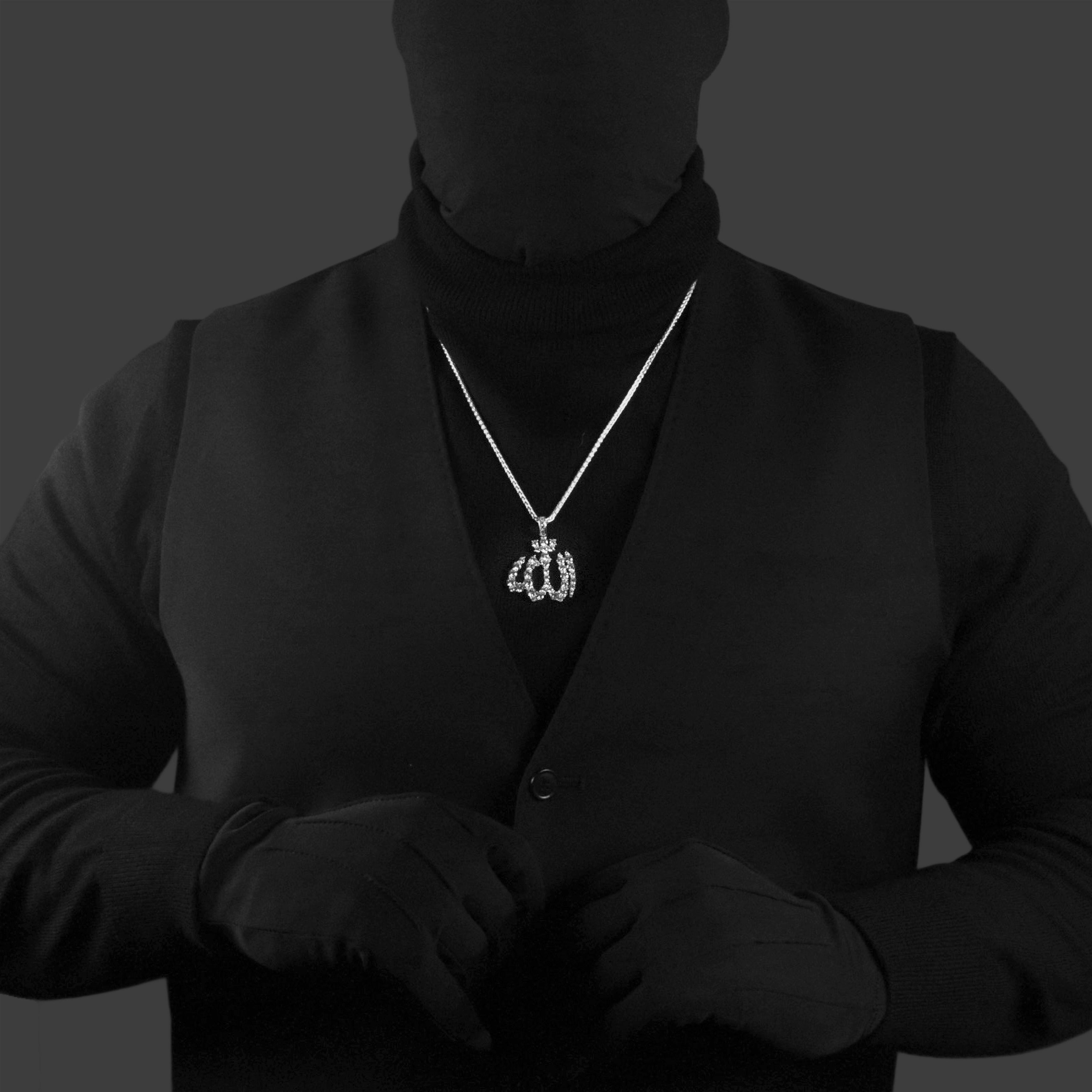 Allah Pendant – Premium CZ – Sterling Silver