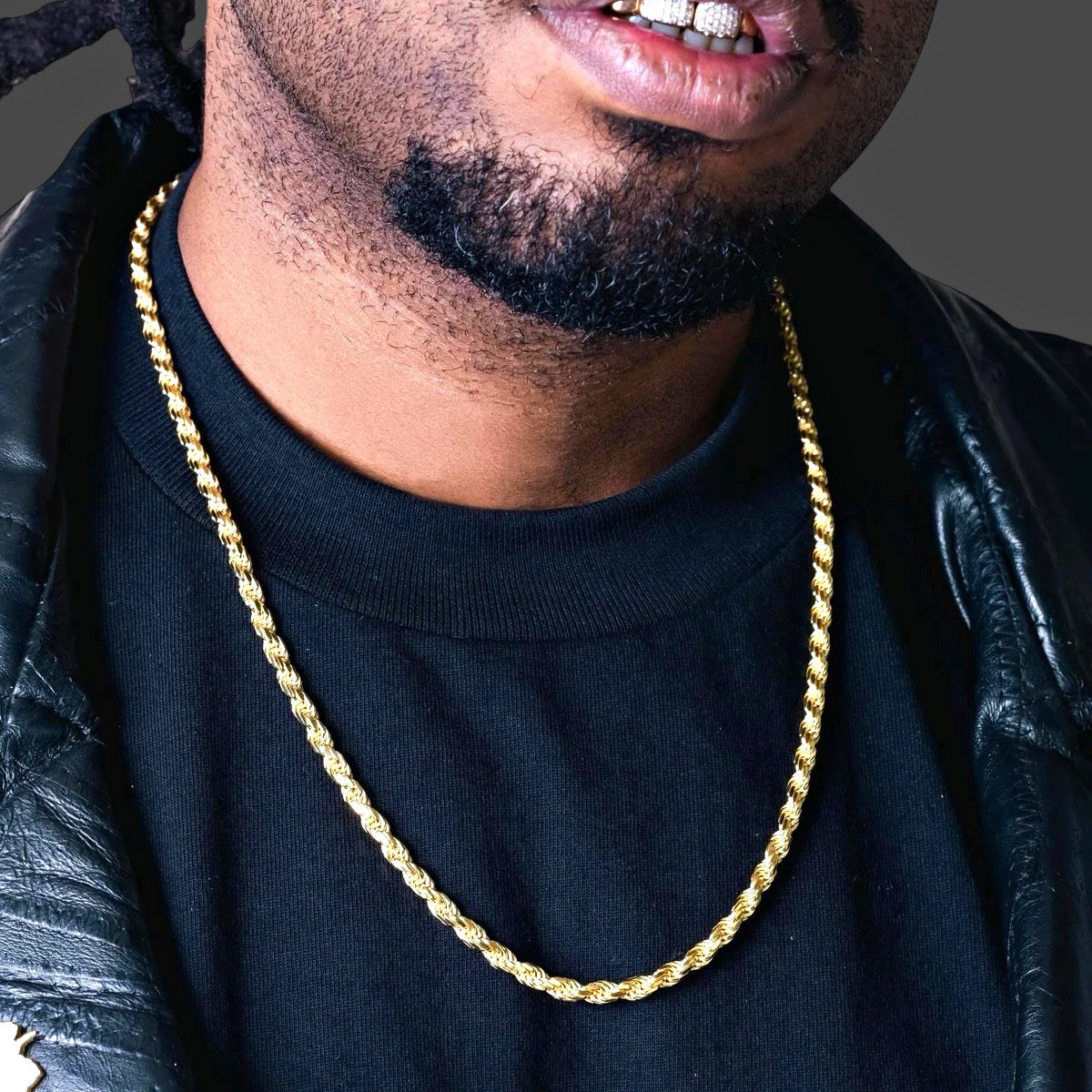 4.5MM Rope Chain – Gold Over 925