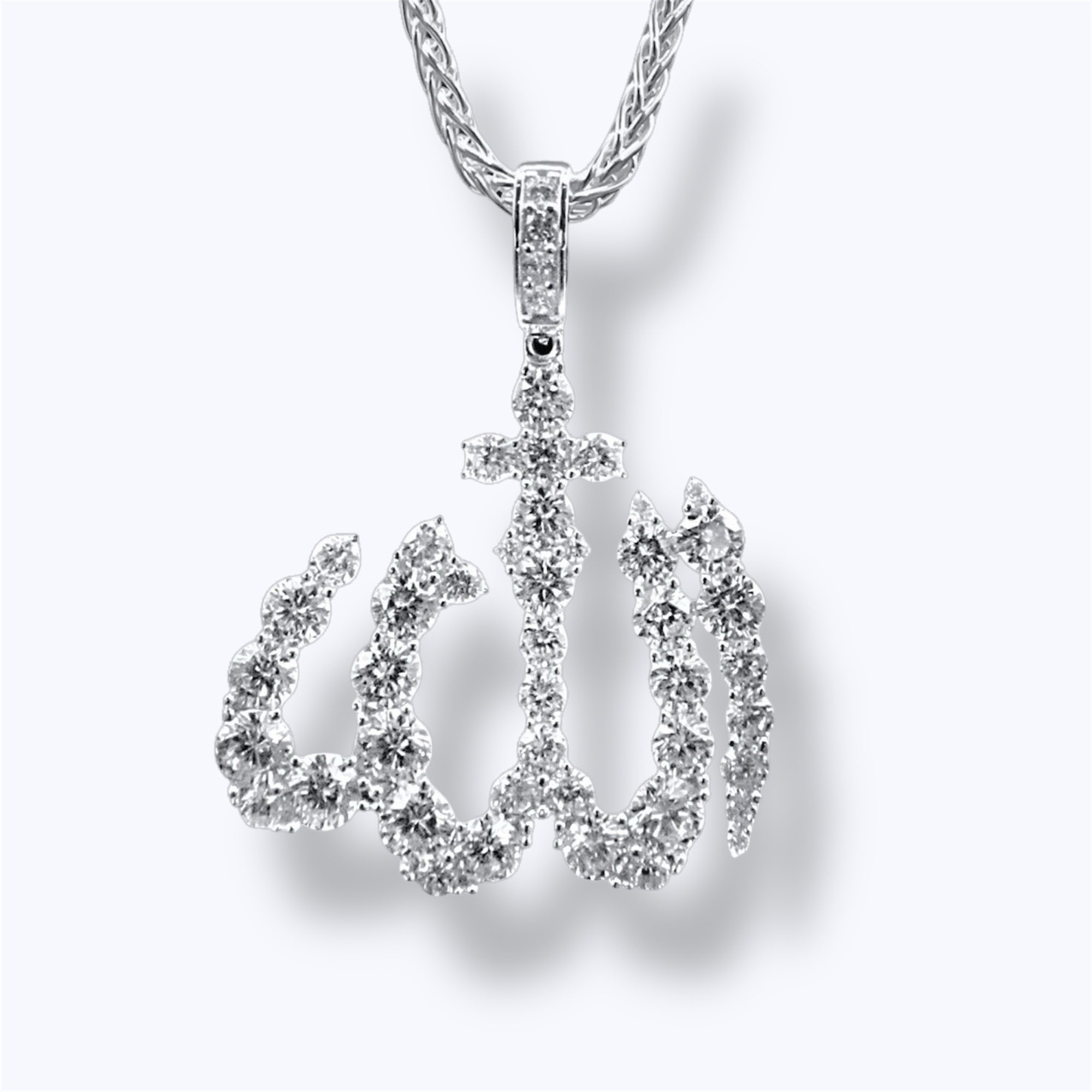 Allah Pendant – Premium CZ – Sterling Silver