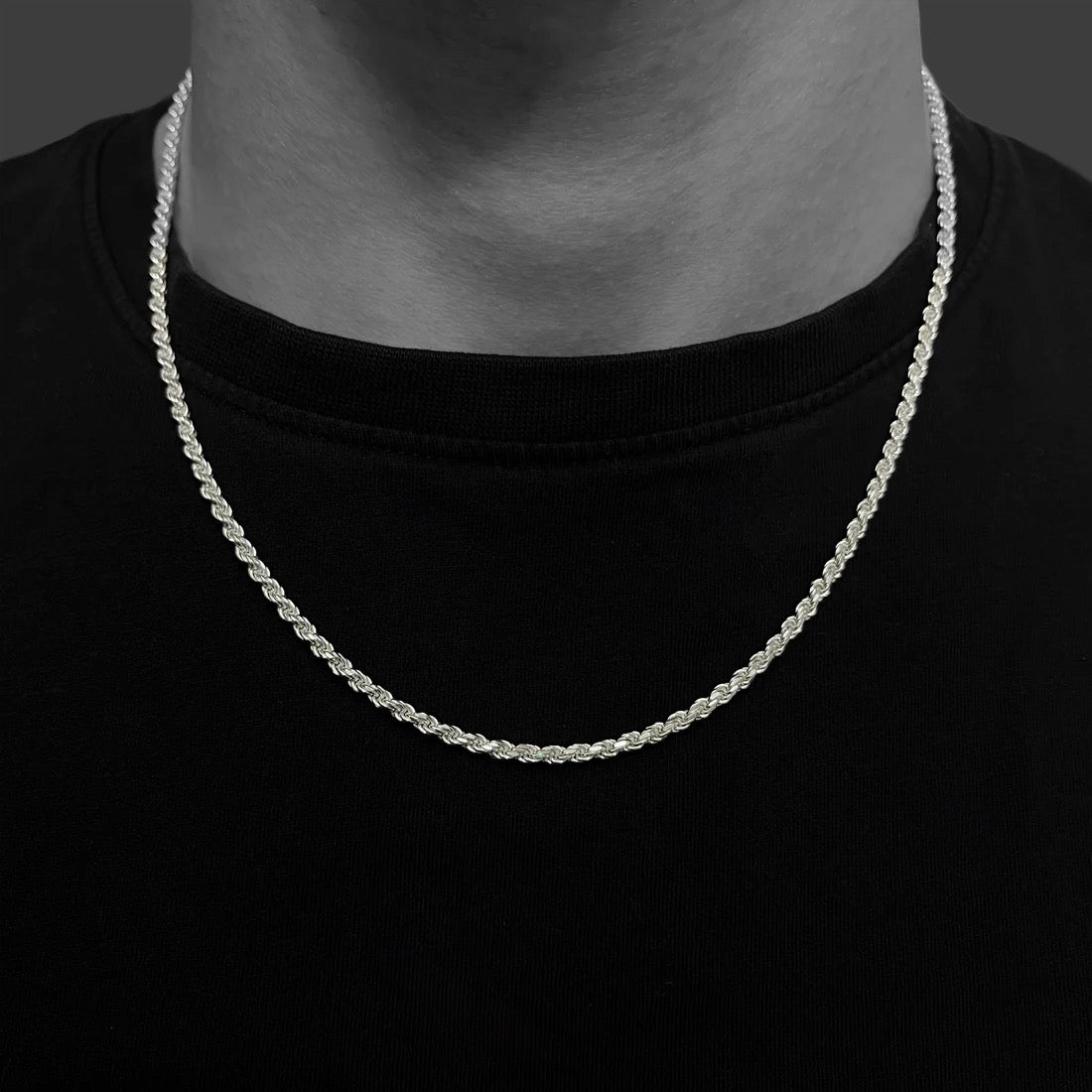 2.5MM Rope Chain – Sterling Silver