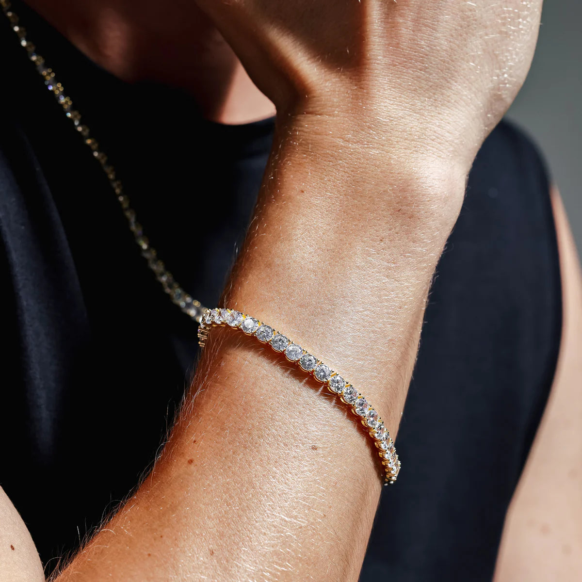 5mm Tennis Bracelet – Premium CZ – Gold over 925