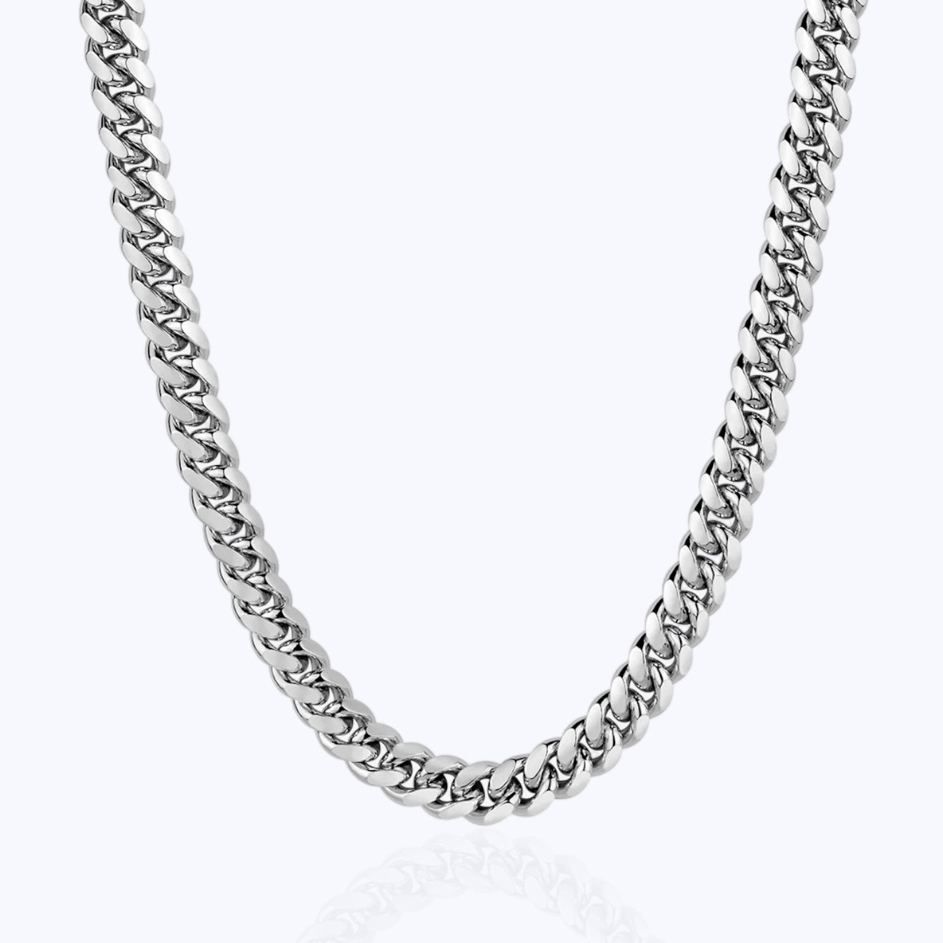 7MM Miami Cuban Link Chain – Sterling Silver