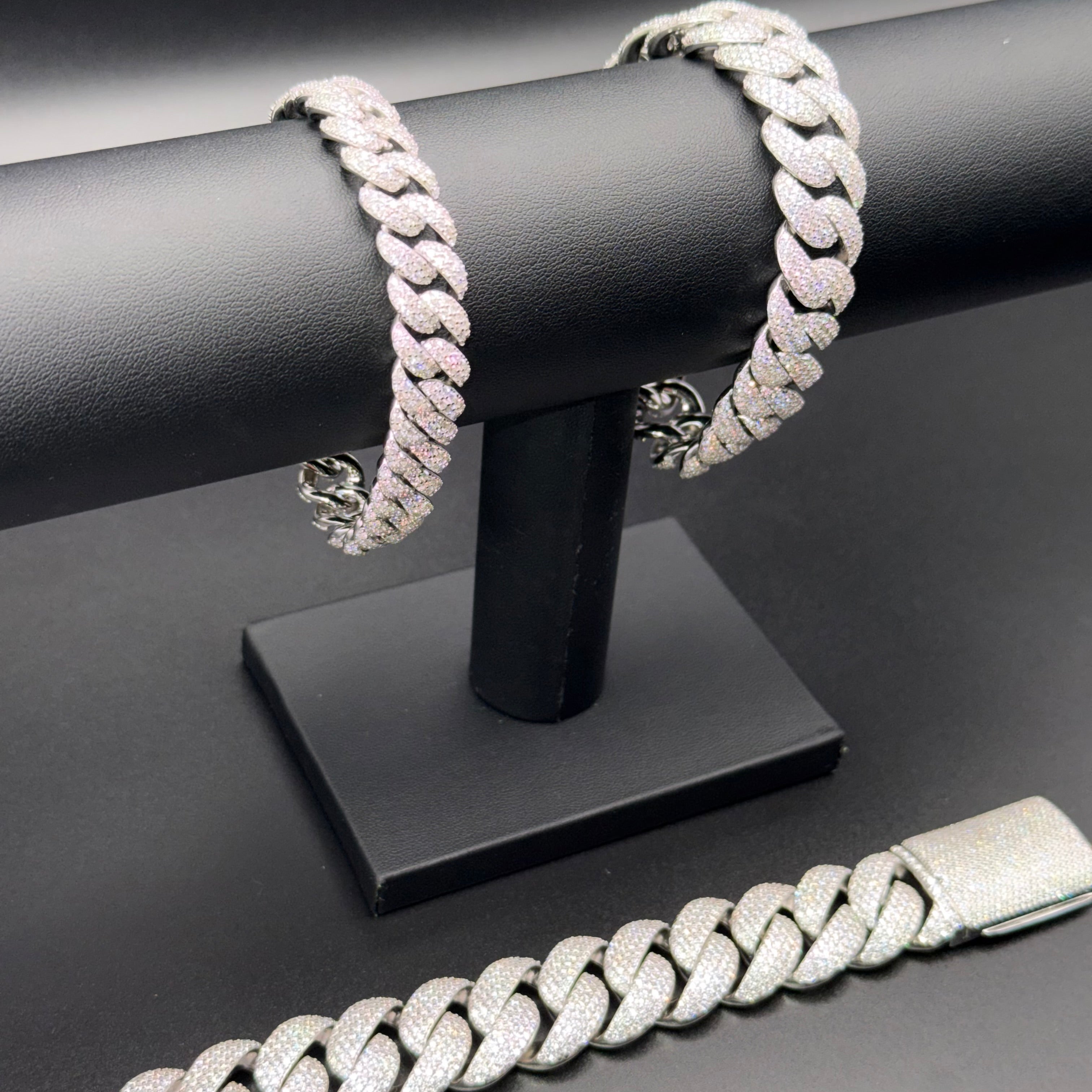 Prestige Cuban Link Chains & Bracelets – VVS Moissanite – Sterling Silver