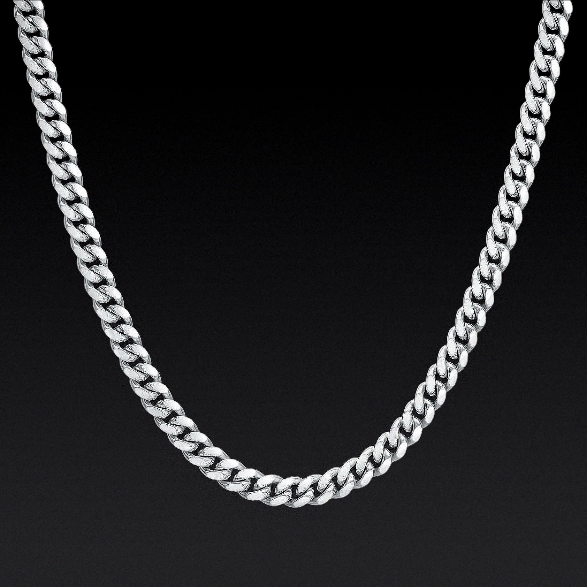 Silver Cuban Link Chain - 5.5mm