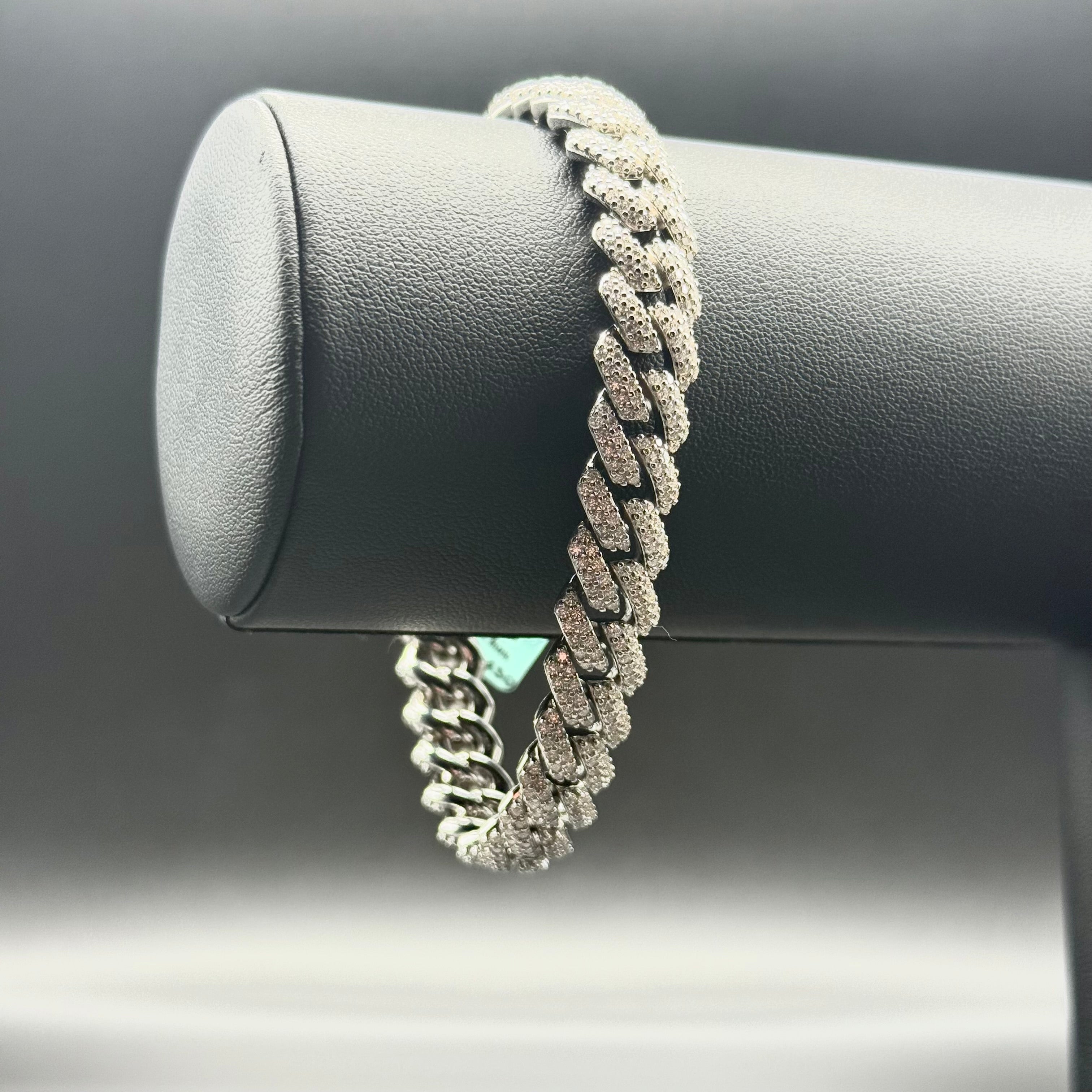 10MM Monaco Bracelet – Moissanite – Sterling Silver