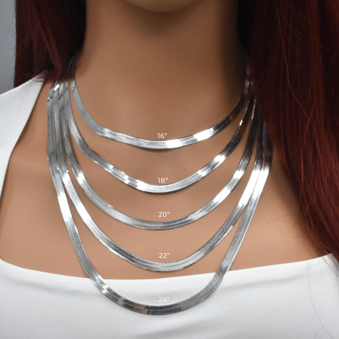 5.5MM HERRING BONE CHAIN - STERLING SILVER