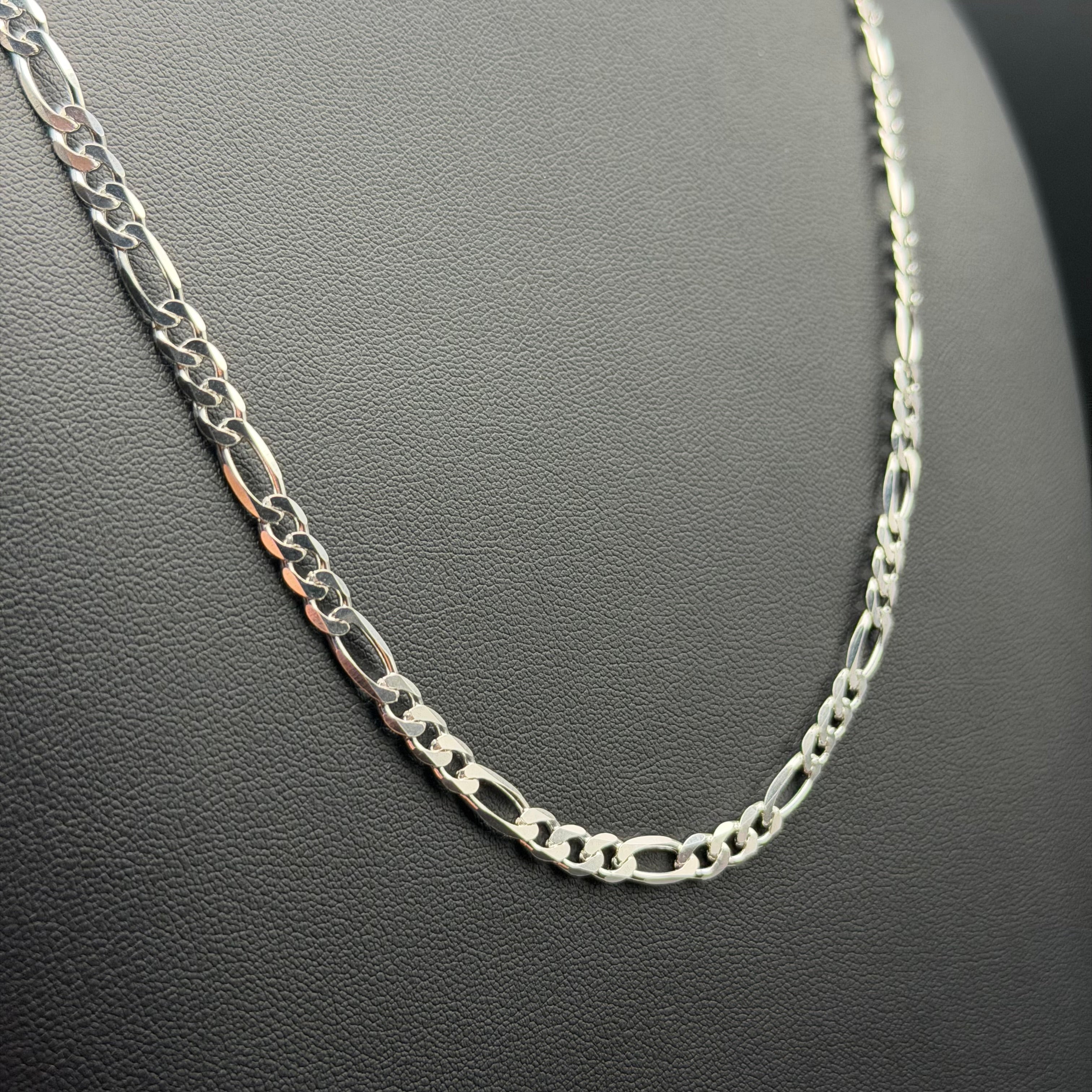 5MM CLASSIC FIGARO CHAIN - STERLING SILVER