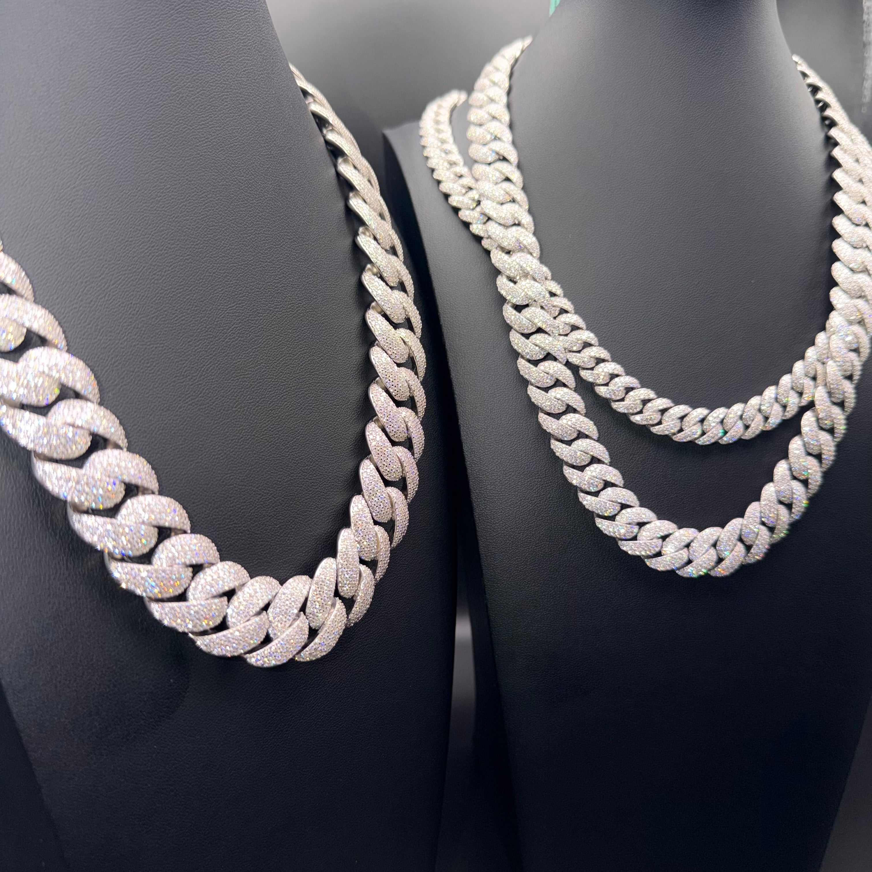 Prestige Cuban Link Chains & Bracelets – VVS Moissanite – Sterling Silver