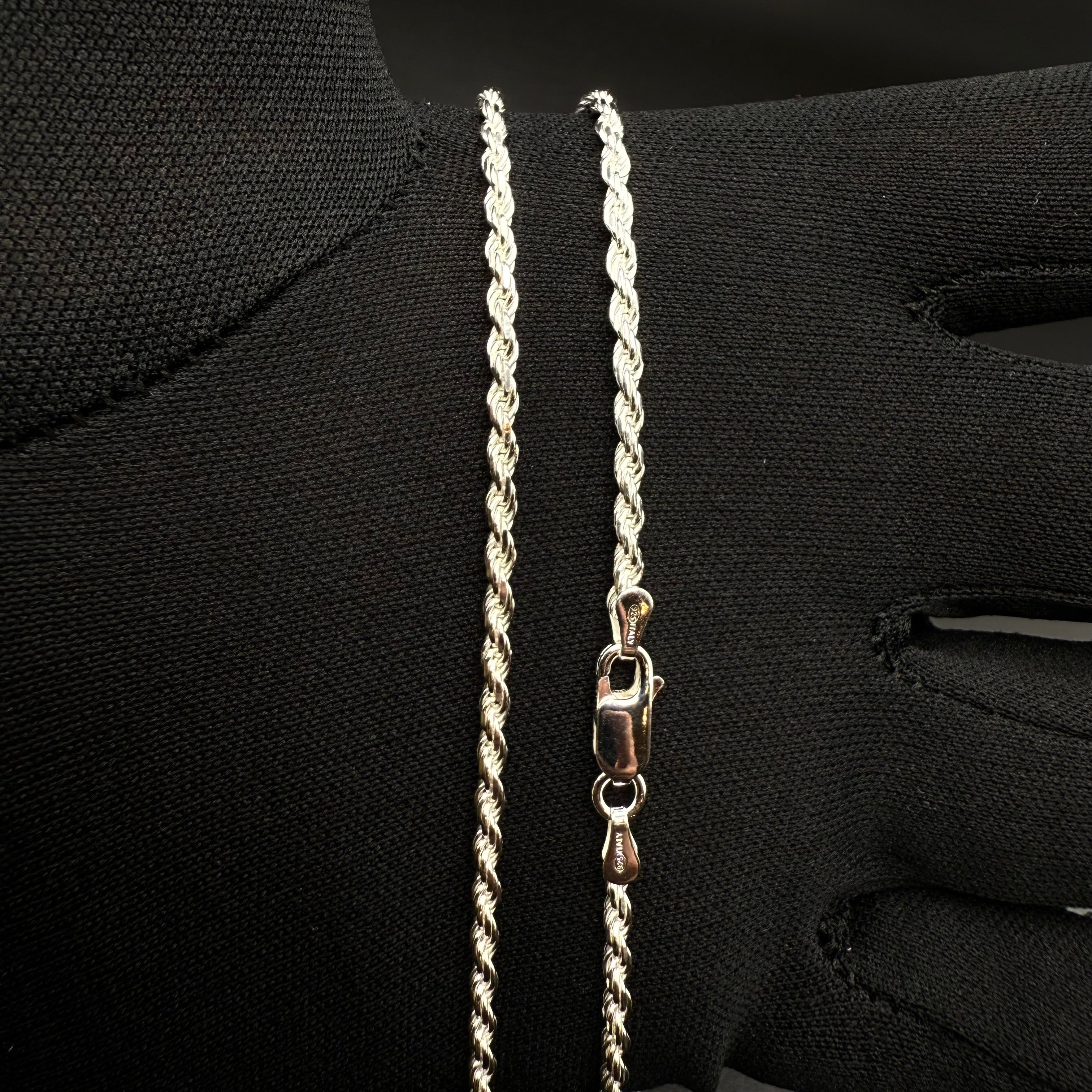 2.5MM Rope Chain – Sterling Silver