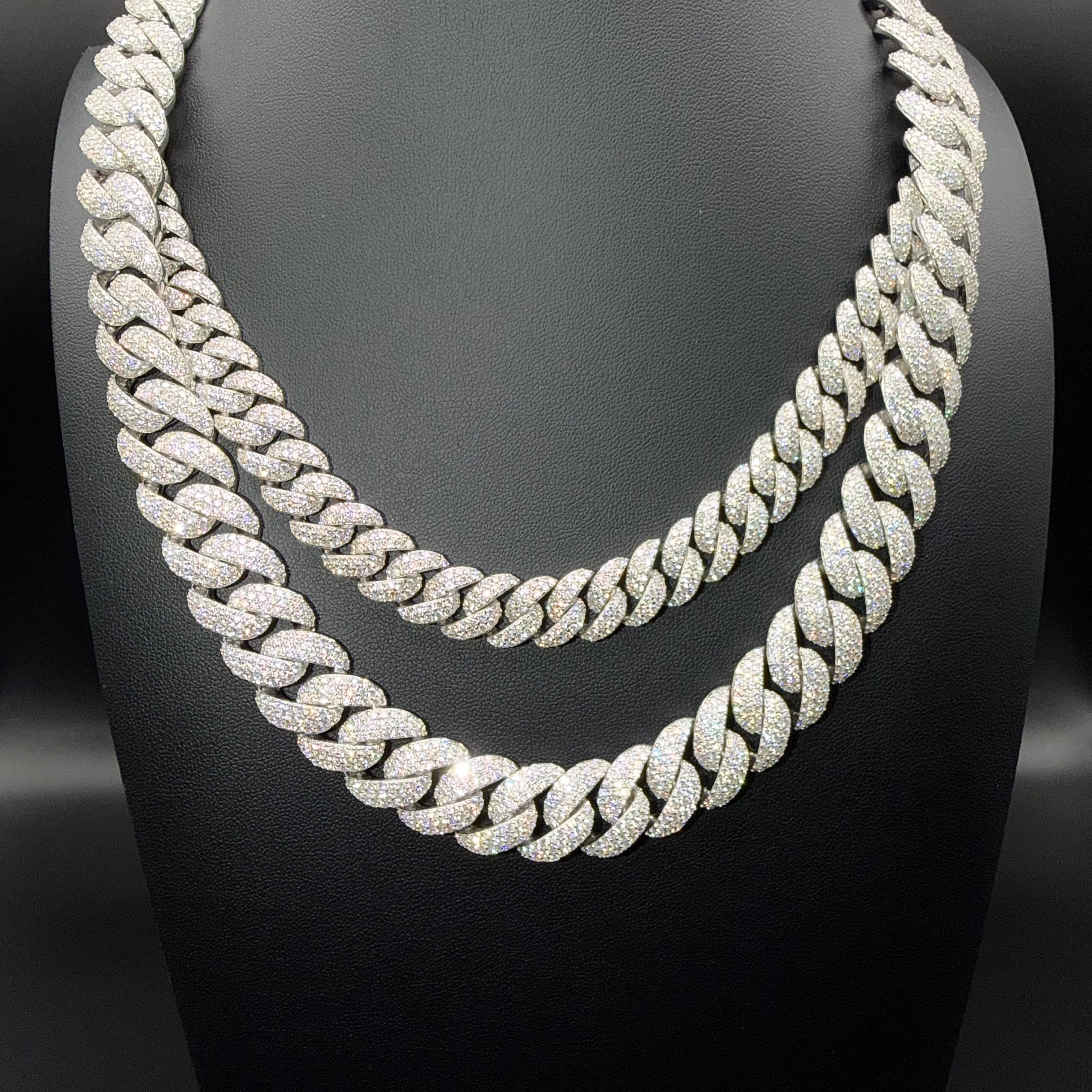 Prestige Cuban Link Chains & Bracelets – VVS Moissanite – Sterling Silver