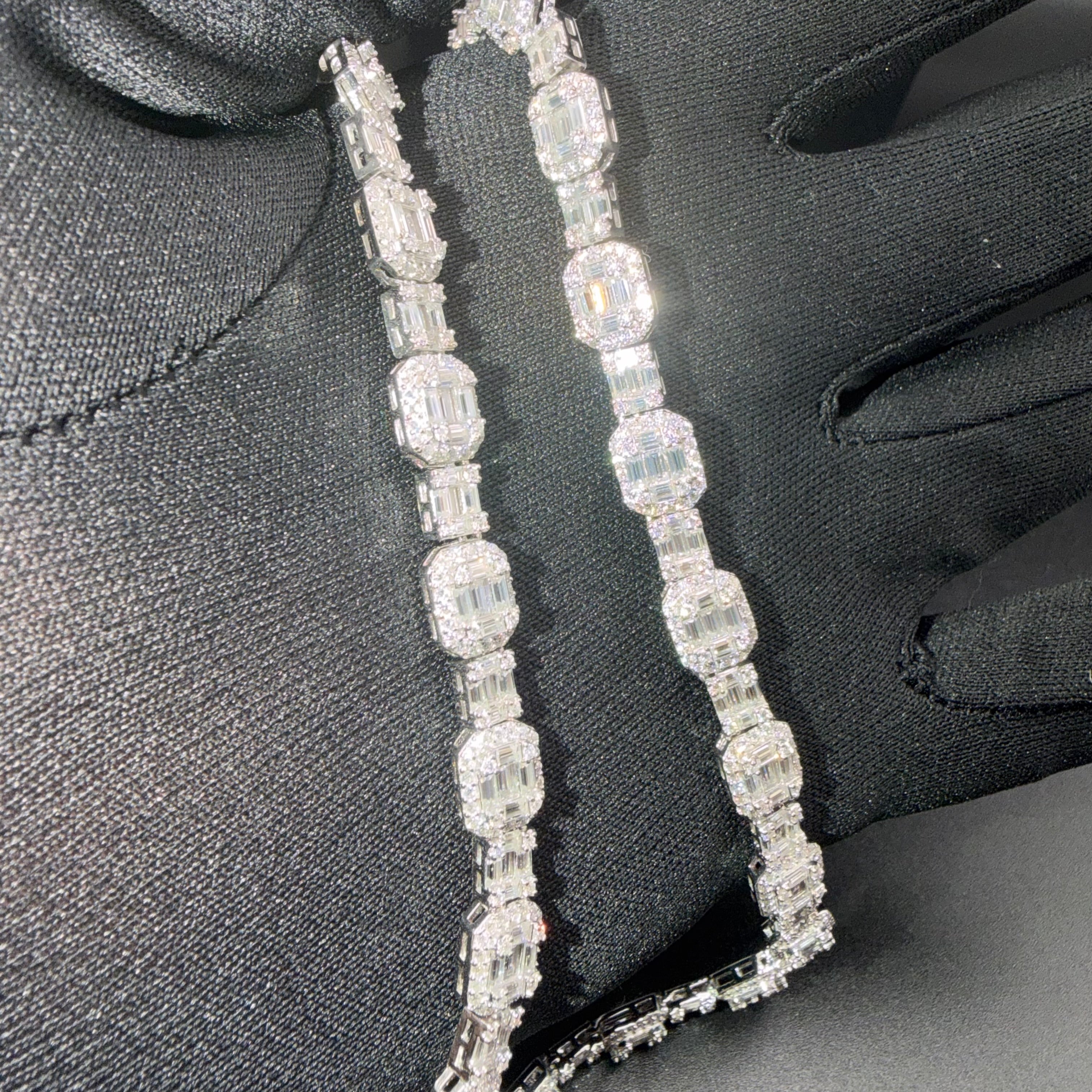 Prestige Designer Chain & Bracelet – VVS Moissanite – Sterling Silver