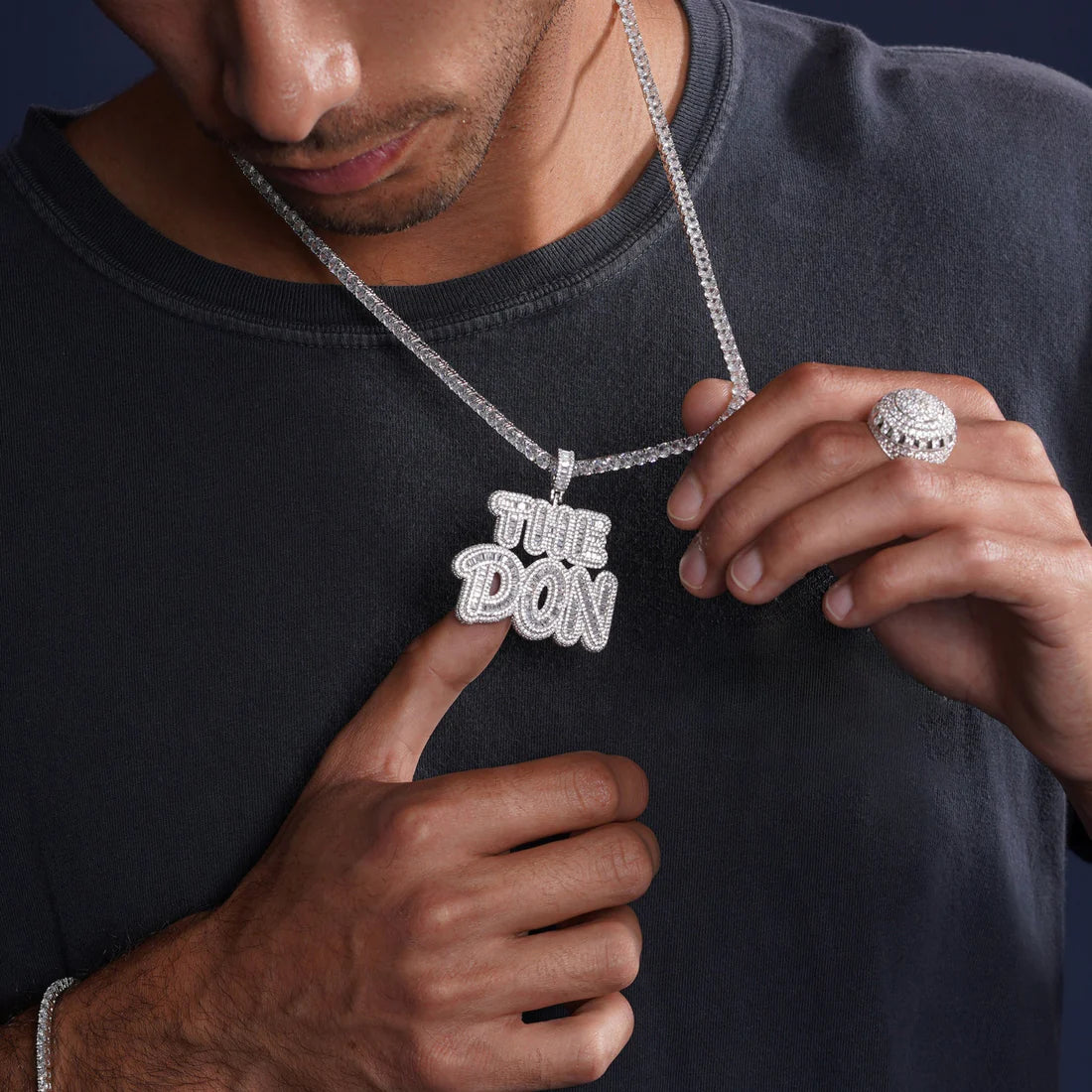 THE DON PENDANT - PREMIUM CZ - STERLING SILVER