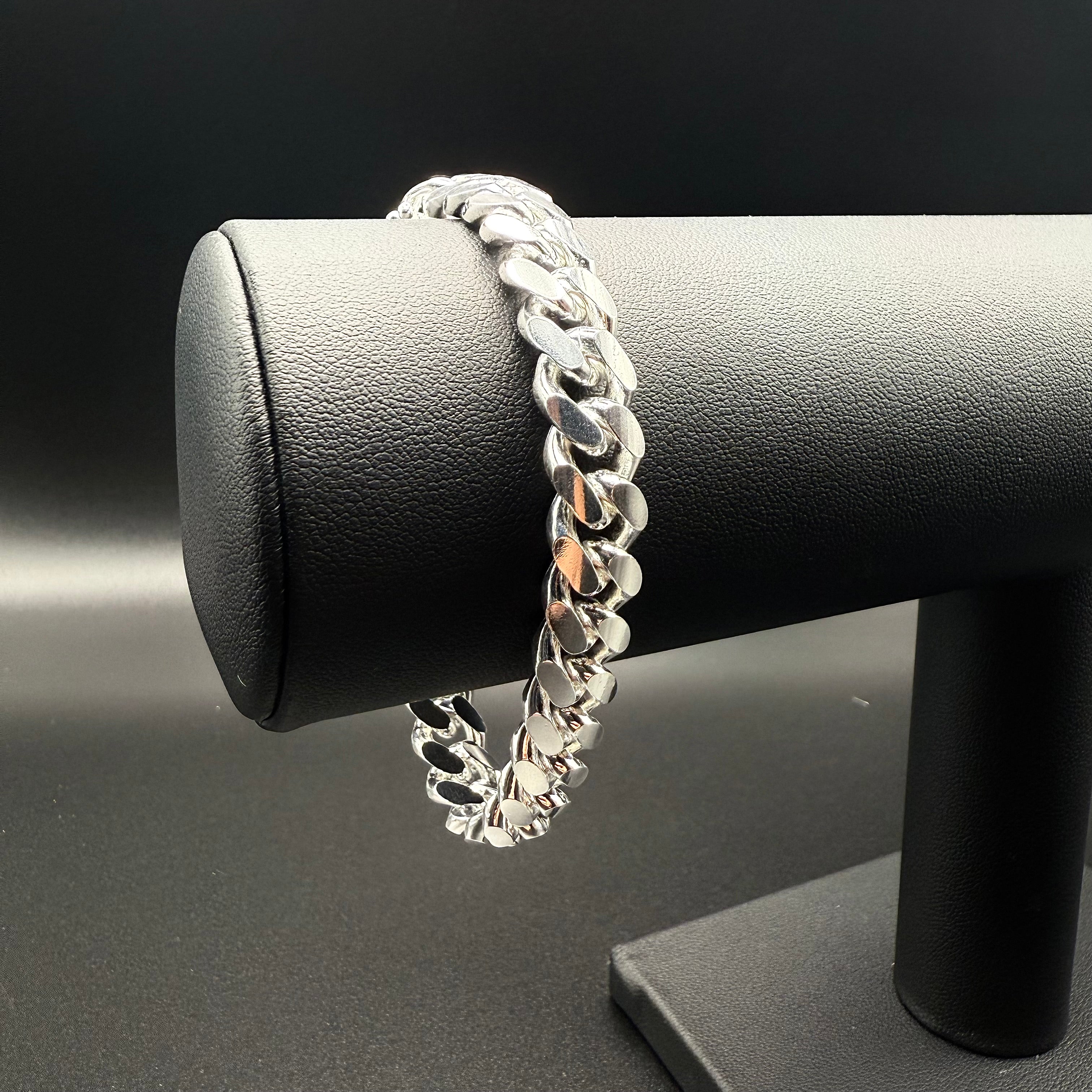 10MM Miami Cuban Link Bracelet– Sterling Silver
