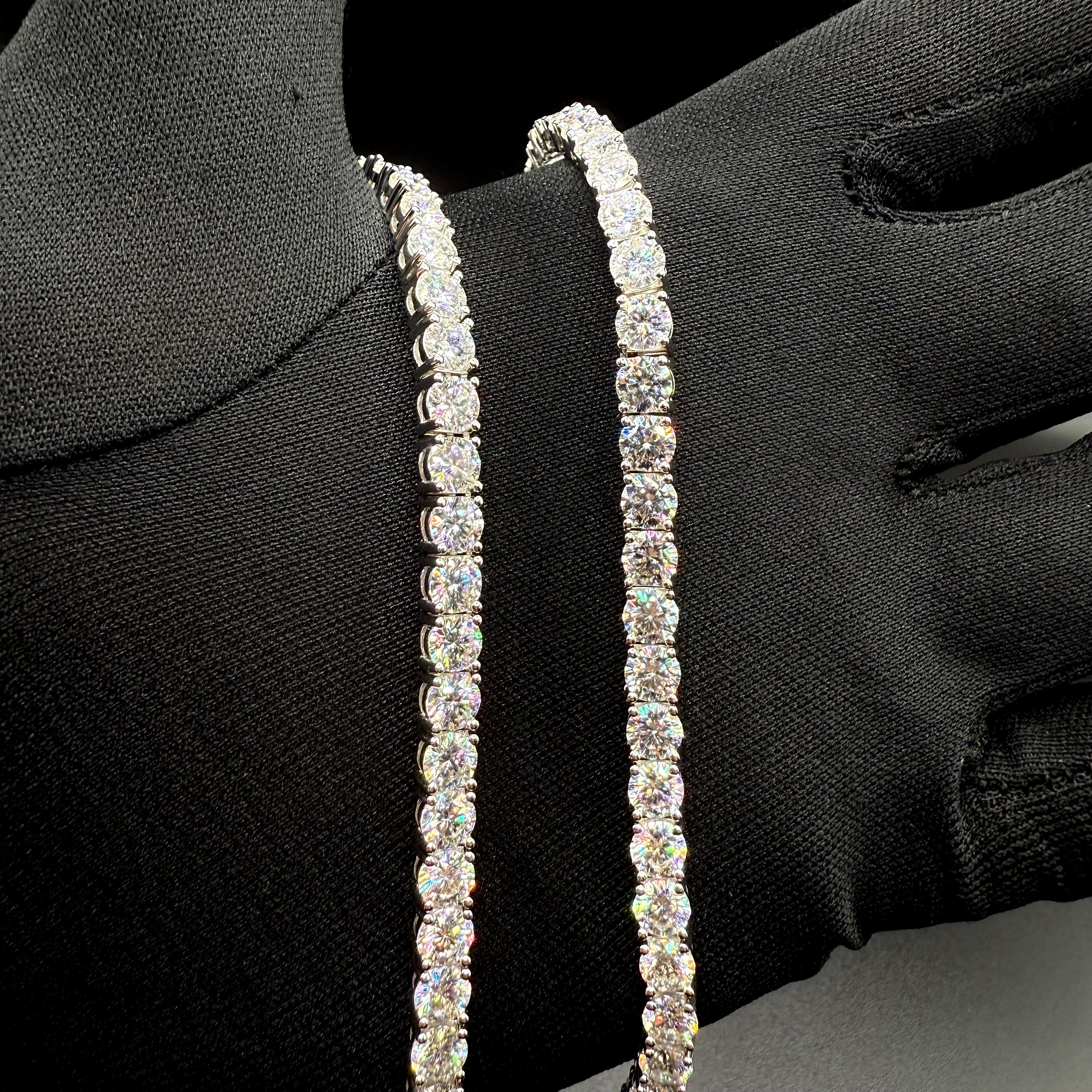 5MM Tennis Chain – Moissanite – Sterling Silver
