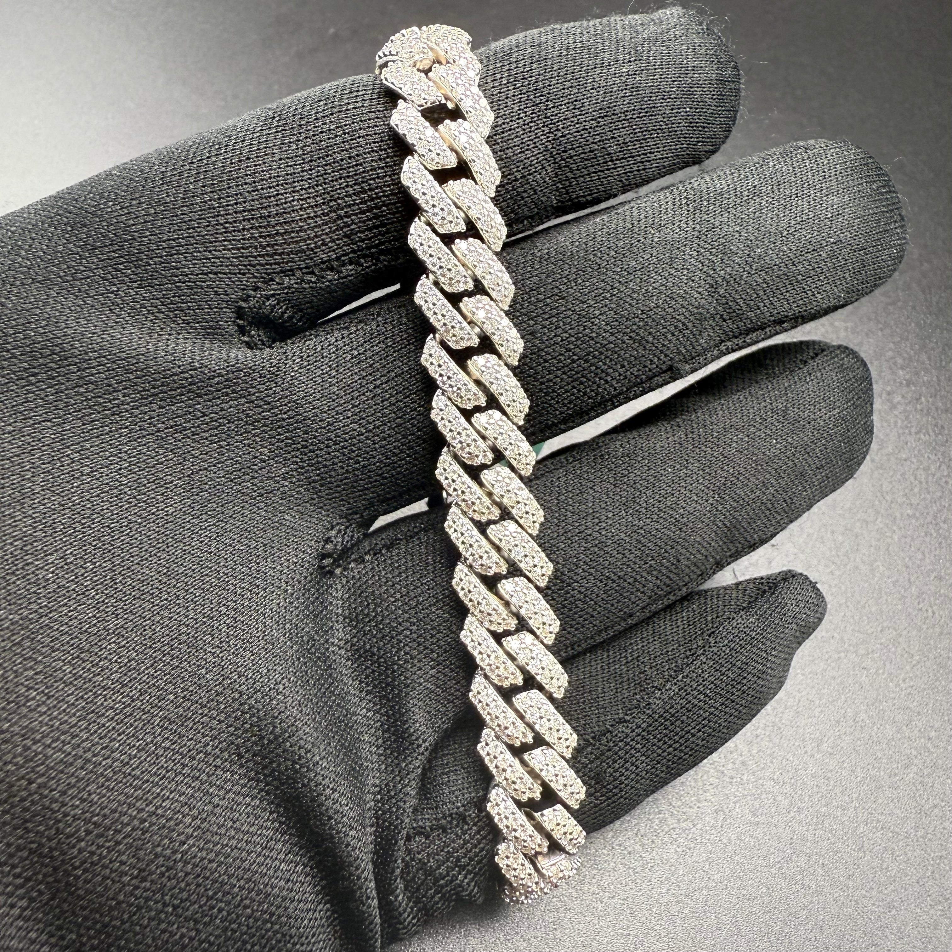 10MM Monaco Bracelet – Moissanite – Sterling Silver
